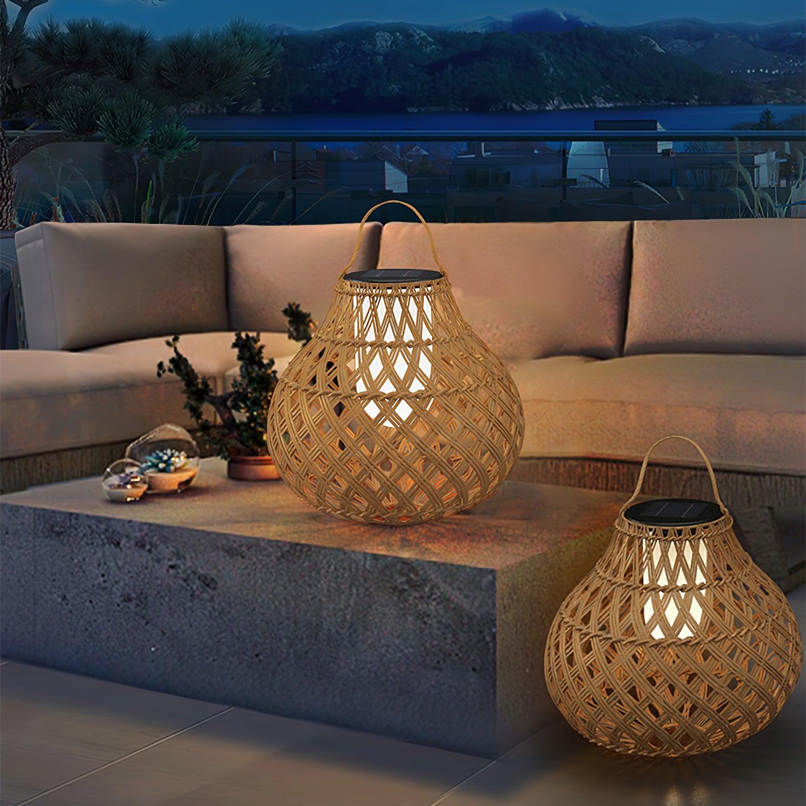 Woven Sphere Lantern Outdoor Lamp