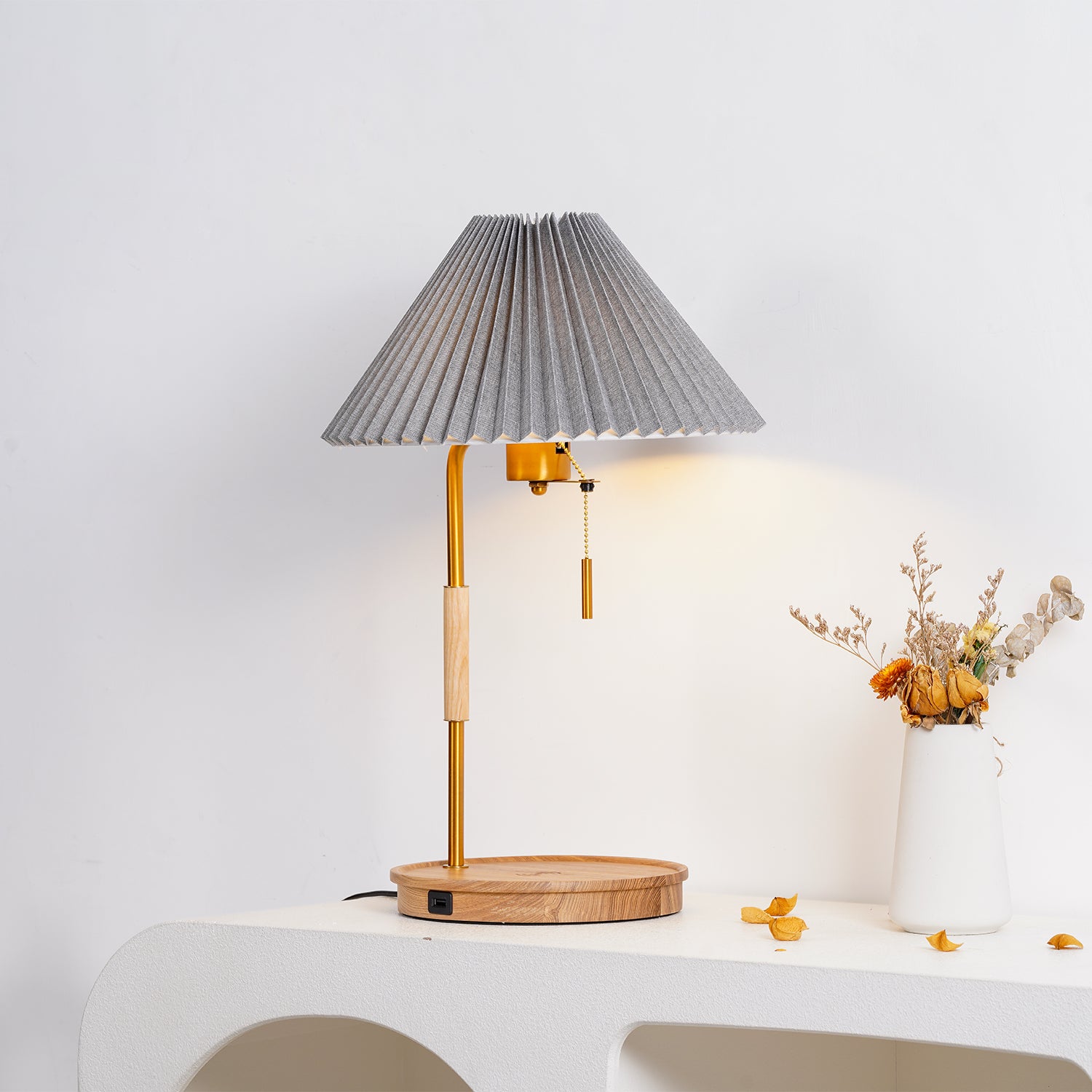 Wooden Retro Table Lamp