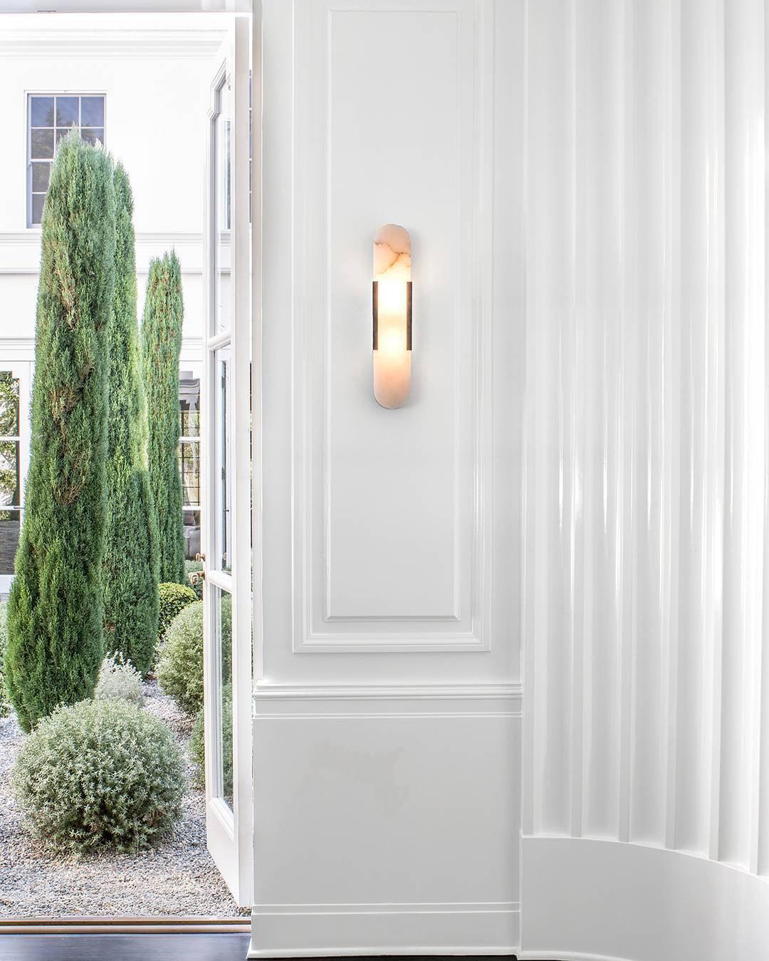 Melange Elongated Alabaster Wall Lamp