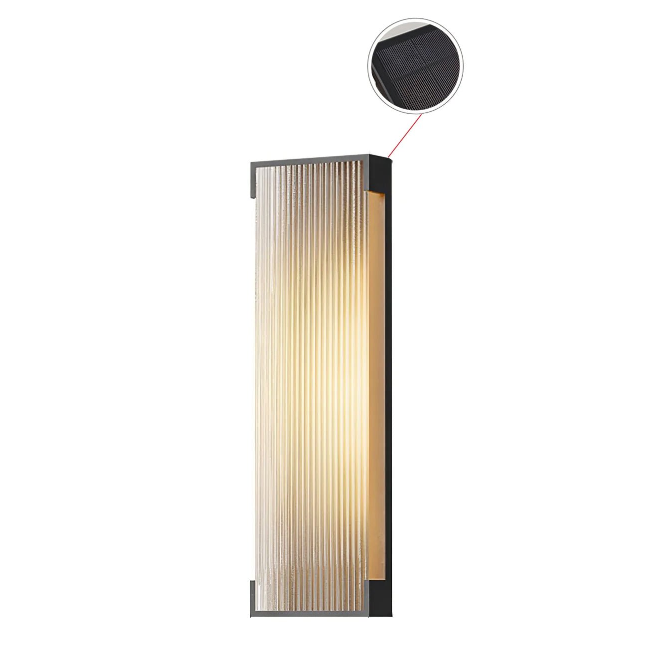 Rectangular Solar Outdoor Wall Light