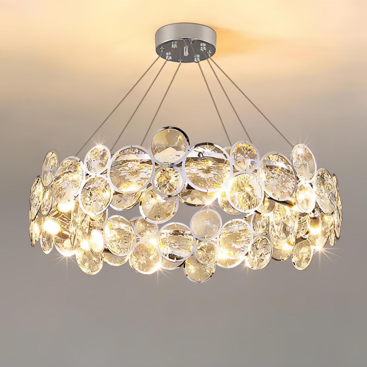 Chrome Round Crystal Chandelier