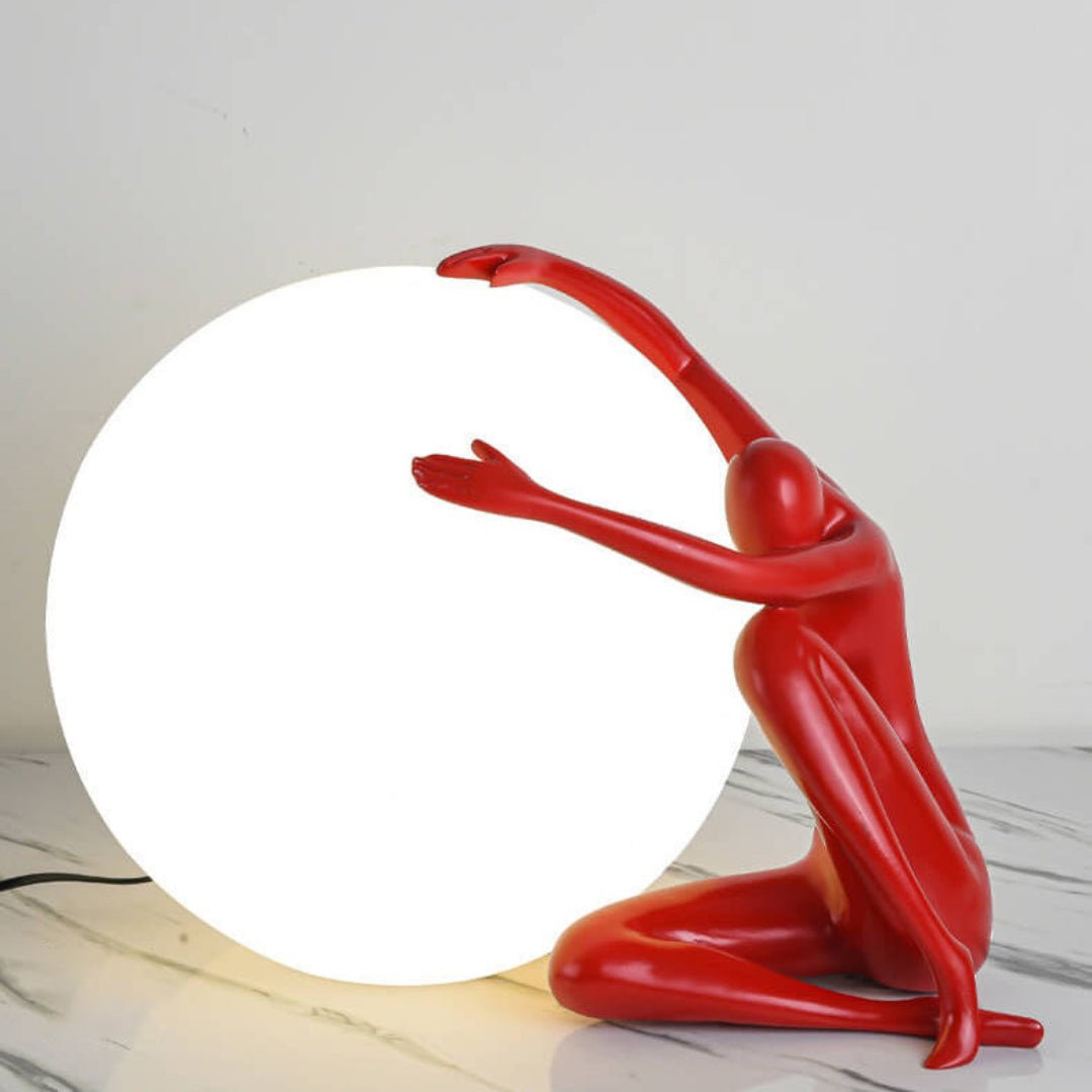 Humanoid Ball Holding Table Lamp