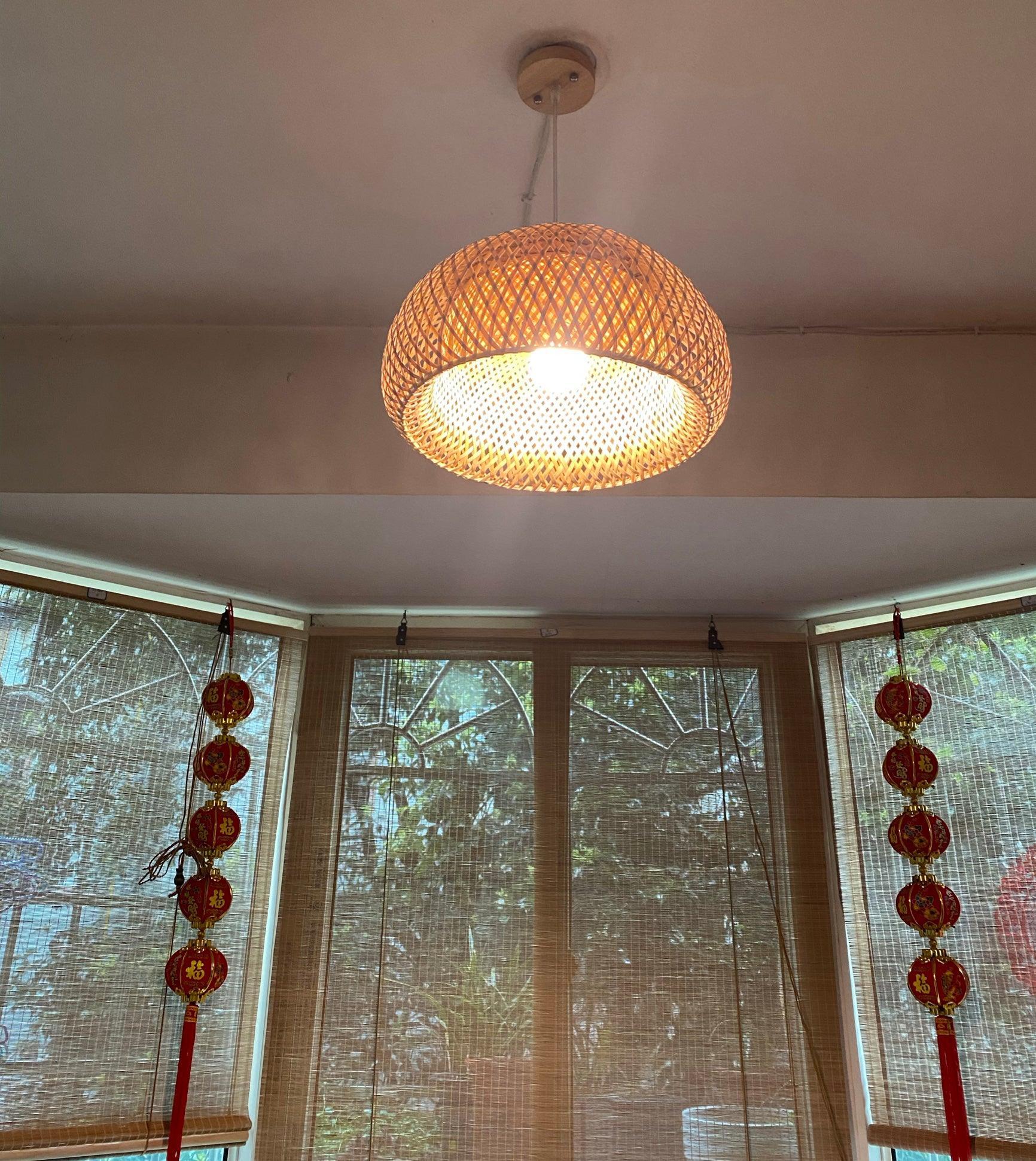 Bamboo Braided Pendant Lamp