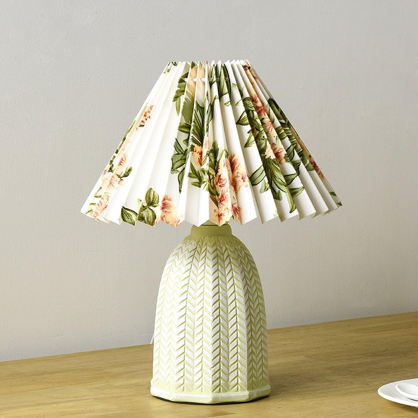 Vintage Pleated Table Lamp