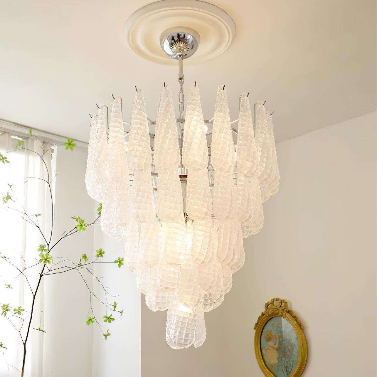 Grid Glass Waterfall Chandelier