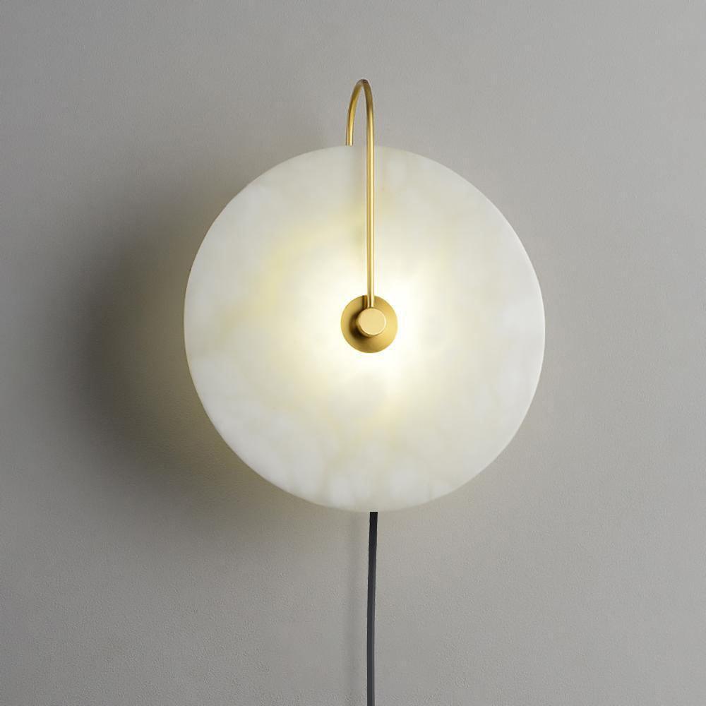 Alabaster LED Plug-In Wall Lamp