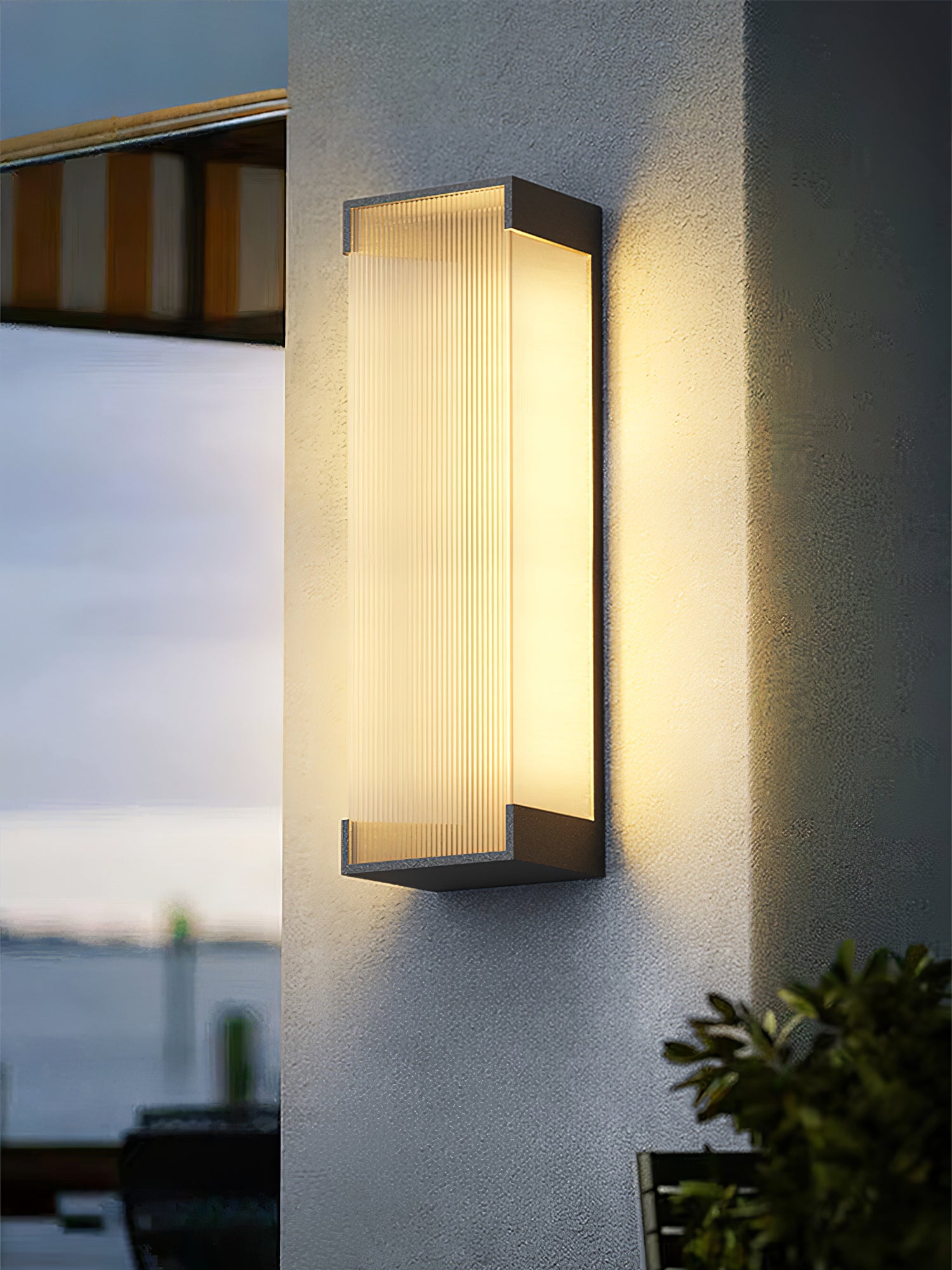 Rectangular Solar Outdoor Wall Light