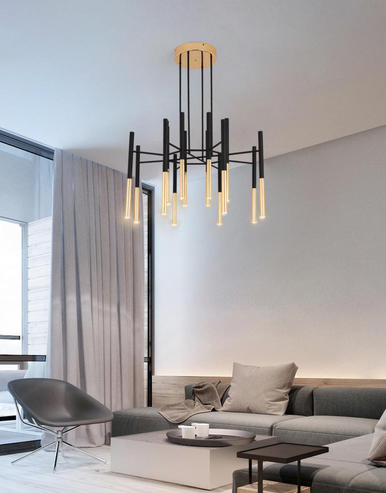 Metal Tubular Chandelier