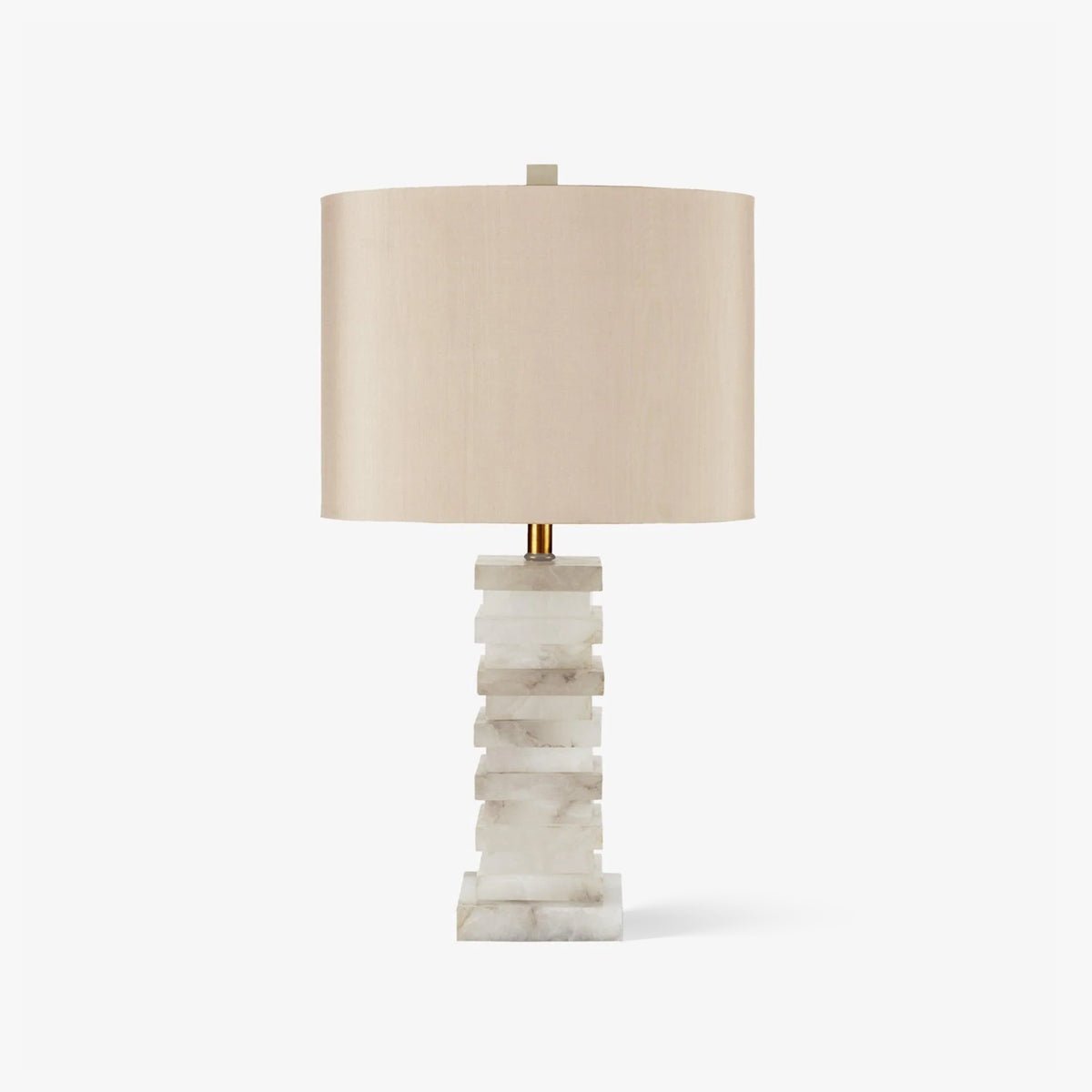 Stacked Alabaster Table Lamp