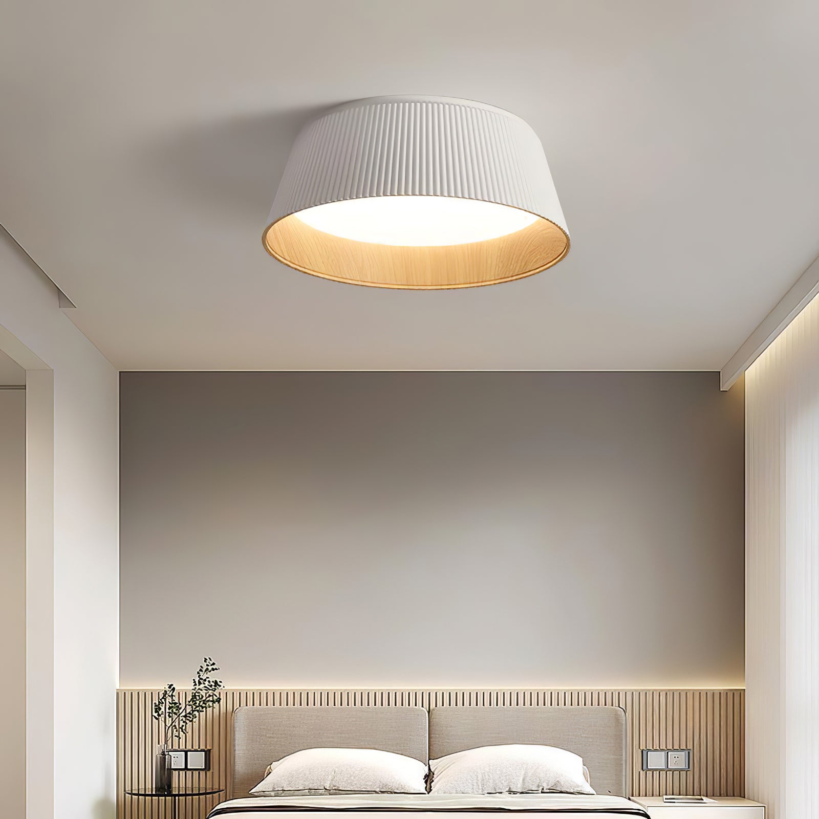 Modern Ribbed Ceiling Light