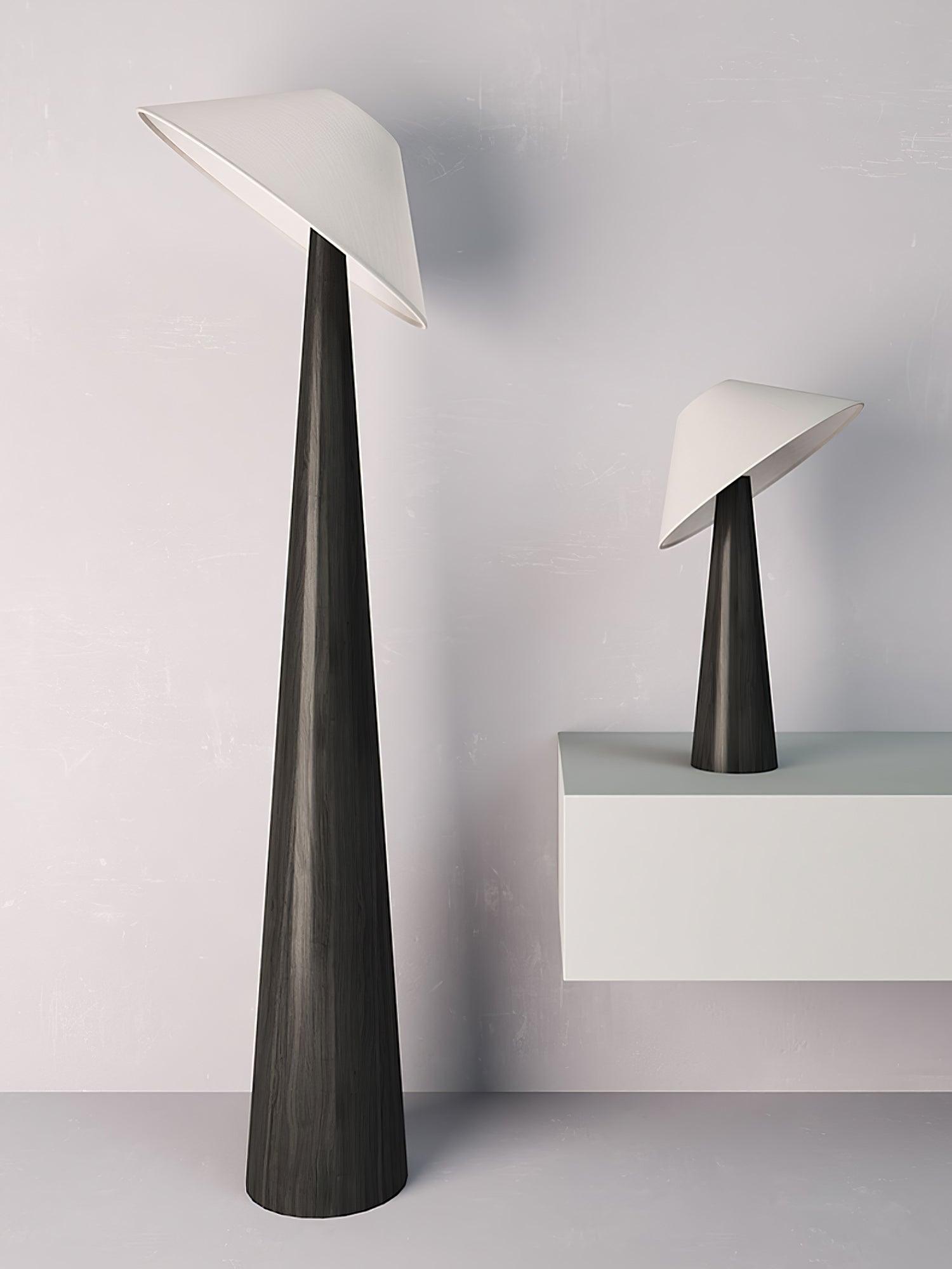 Tilt Hat Wooden Table Lamp