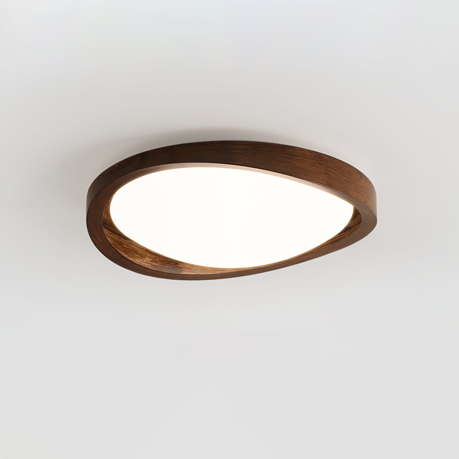 Walnut Curved Edge Ceiling Light