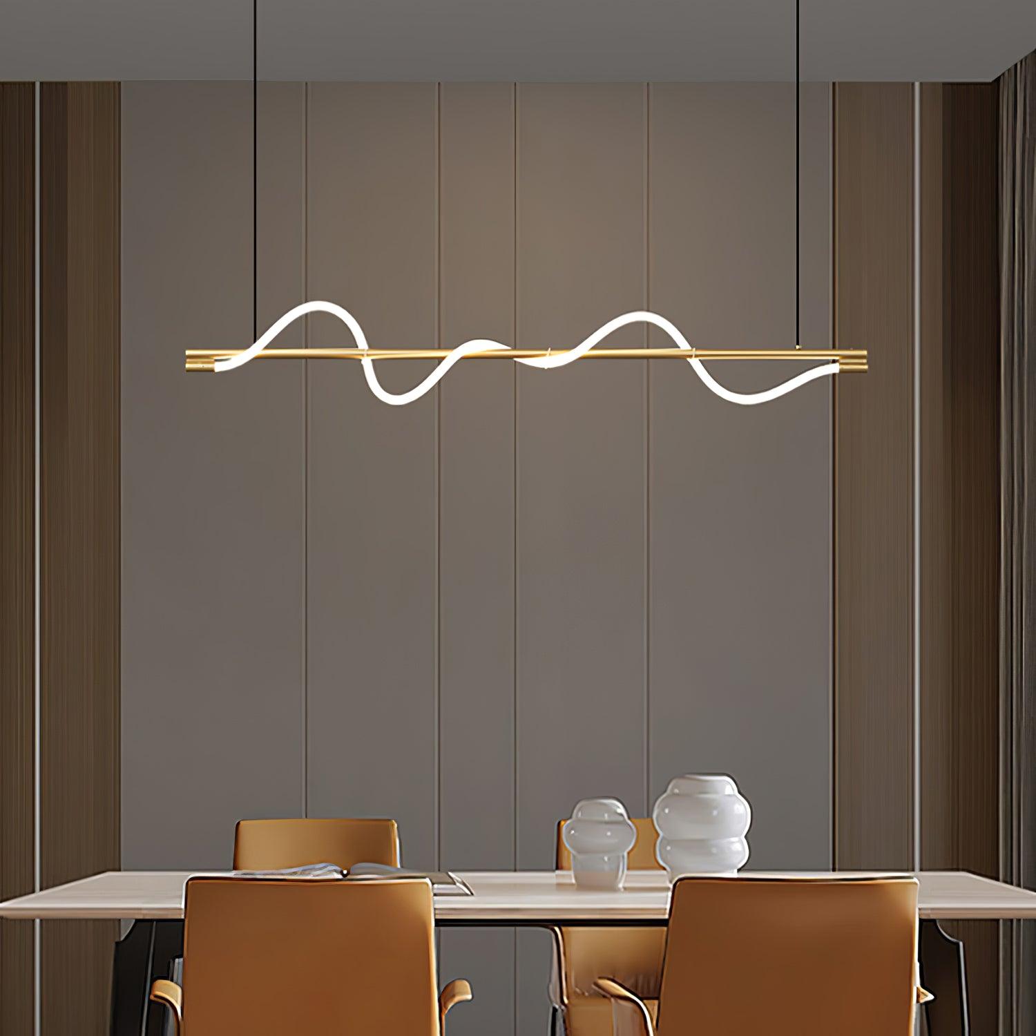 Linear Curve Island Pendant Lamp