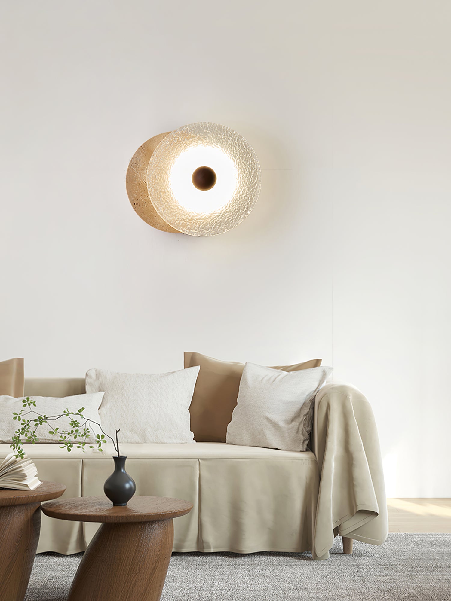 Aurora Travertine Wall Lamp