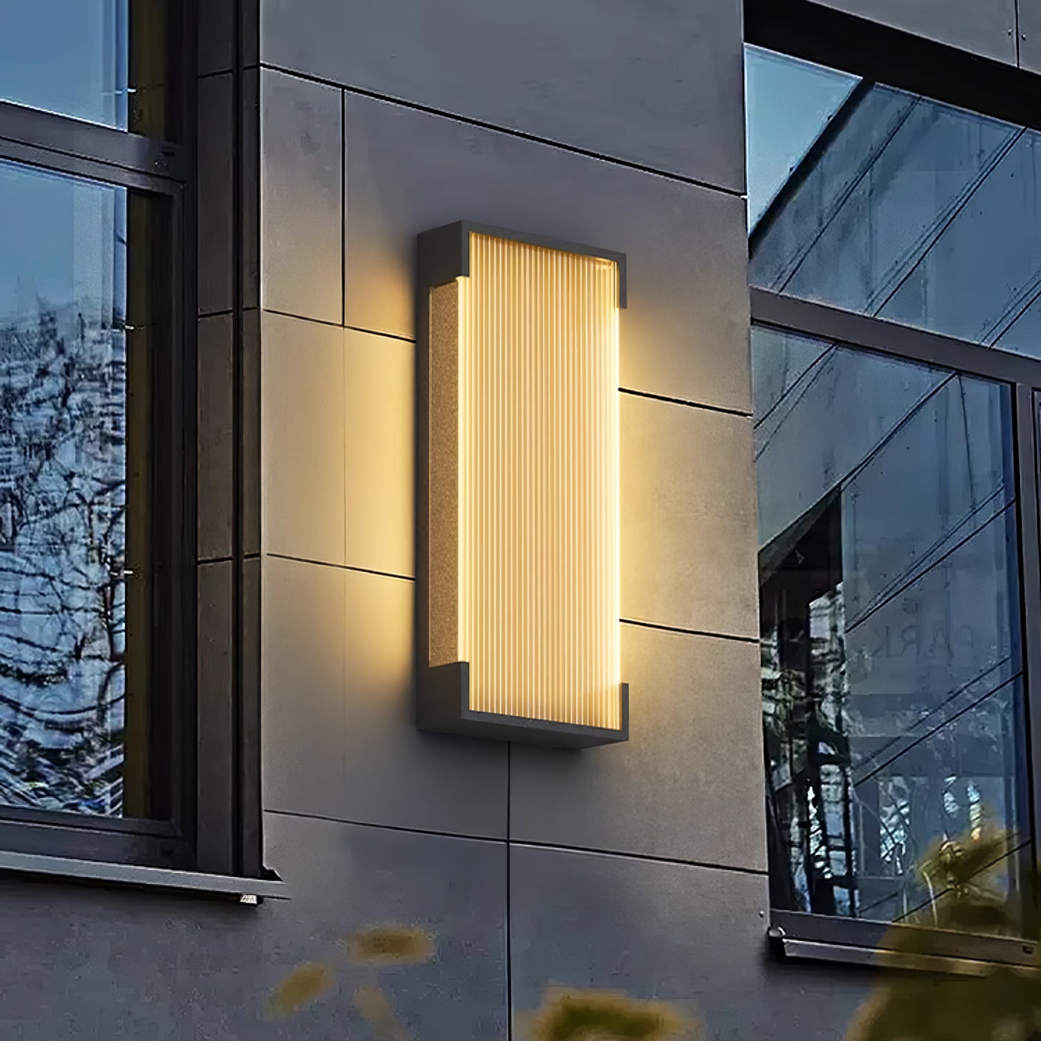 Rectangular Solar Outdoor Wall Light