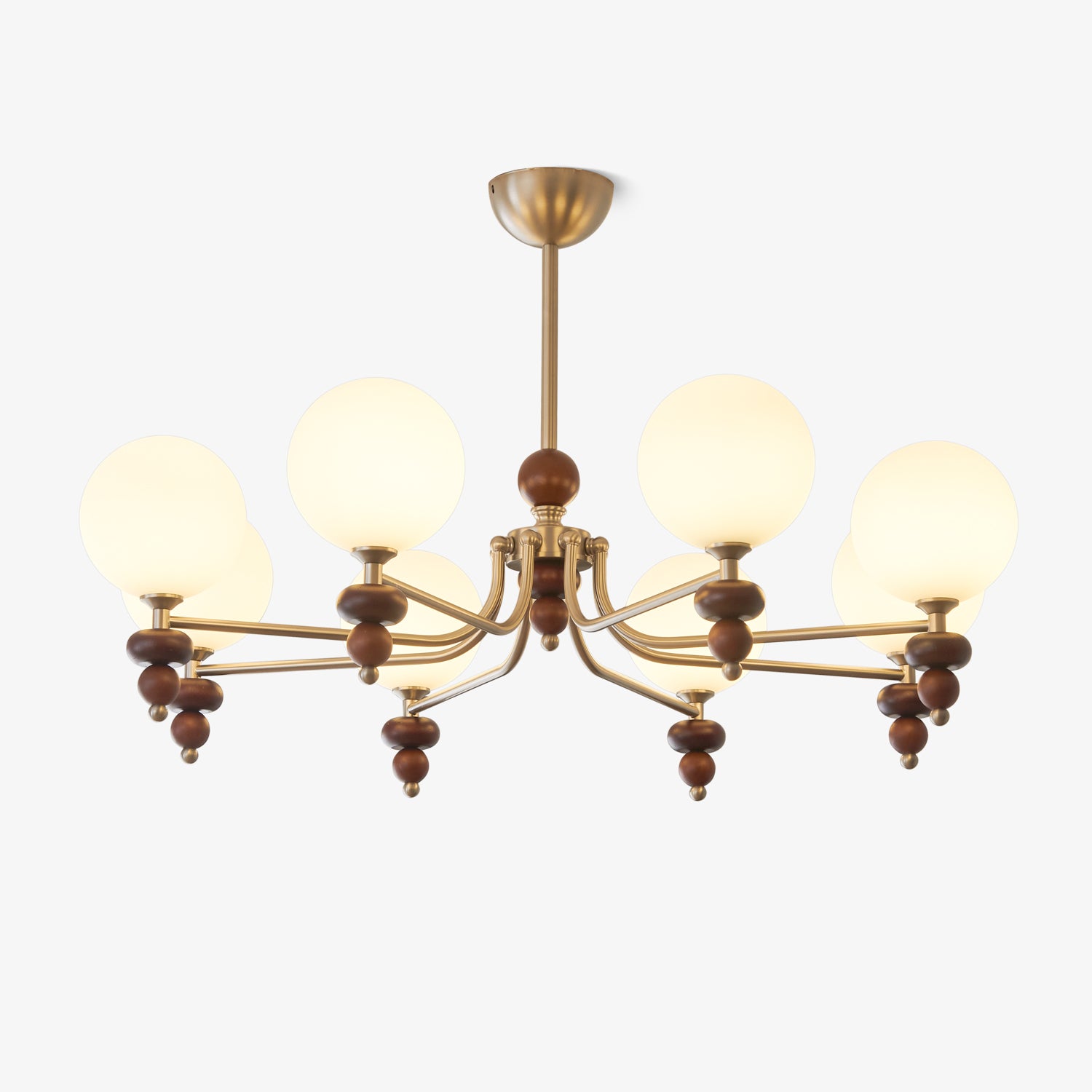 Celestial Sphere Walnut Chandelier