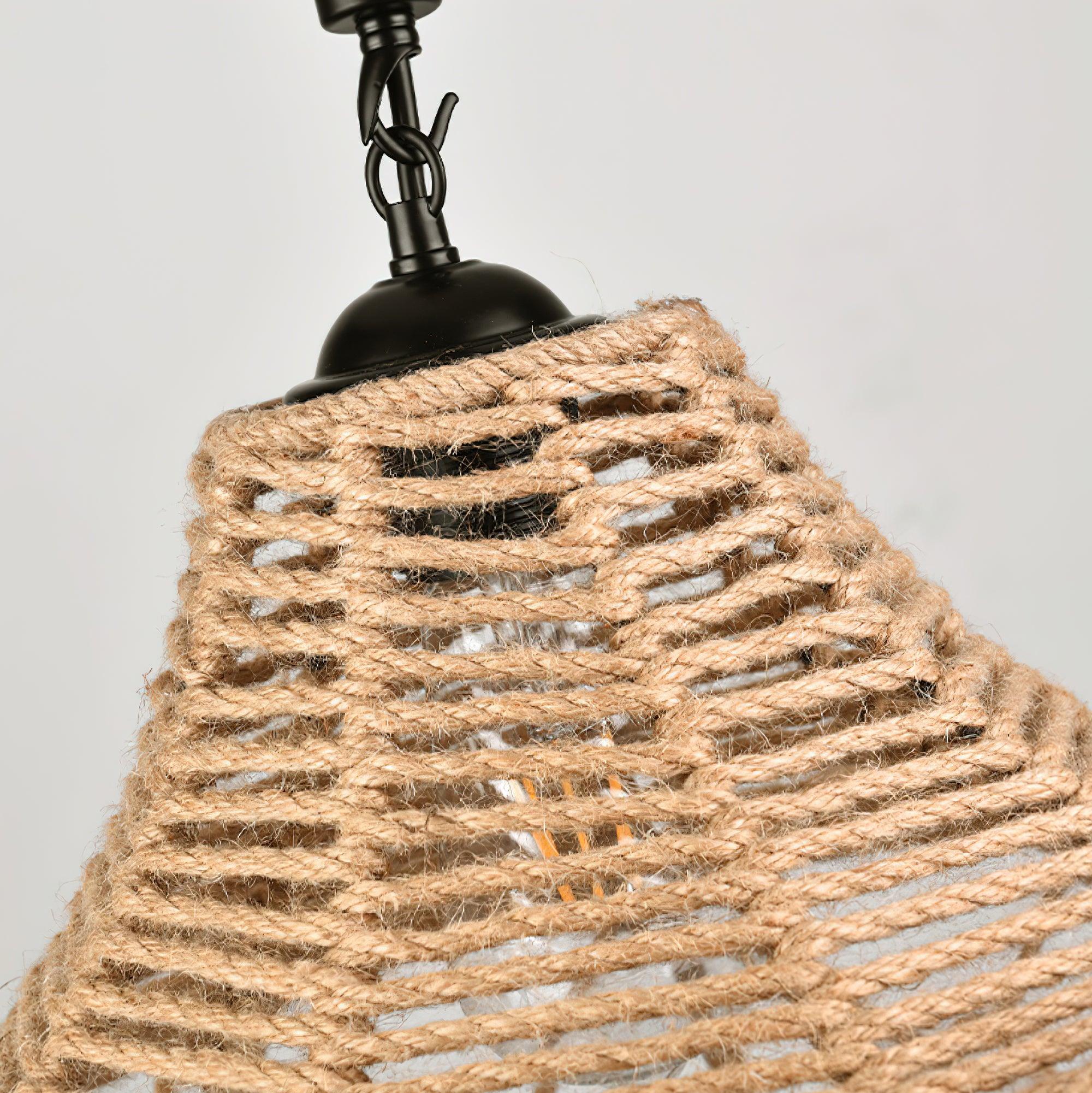 Retro Hemp Rope Interesting Pendant Light