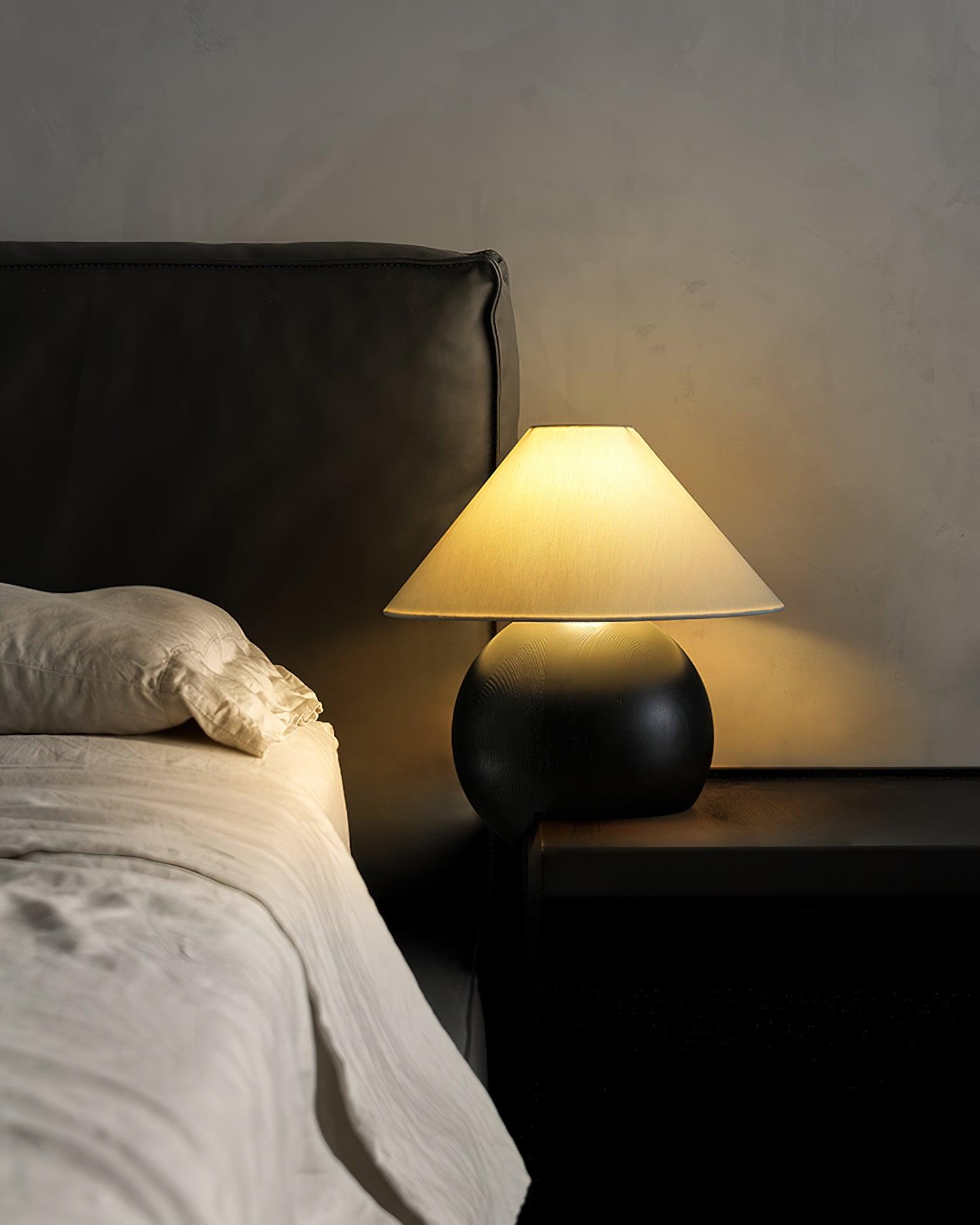 Corner Log Table Lamp