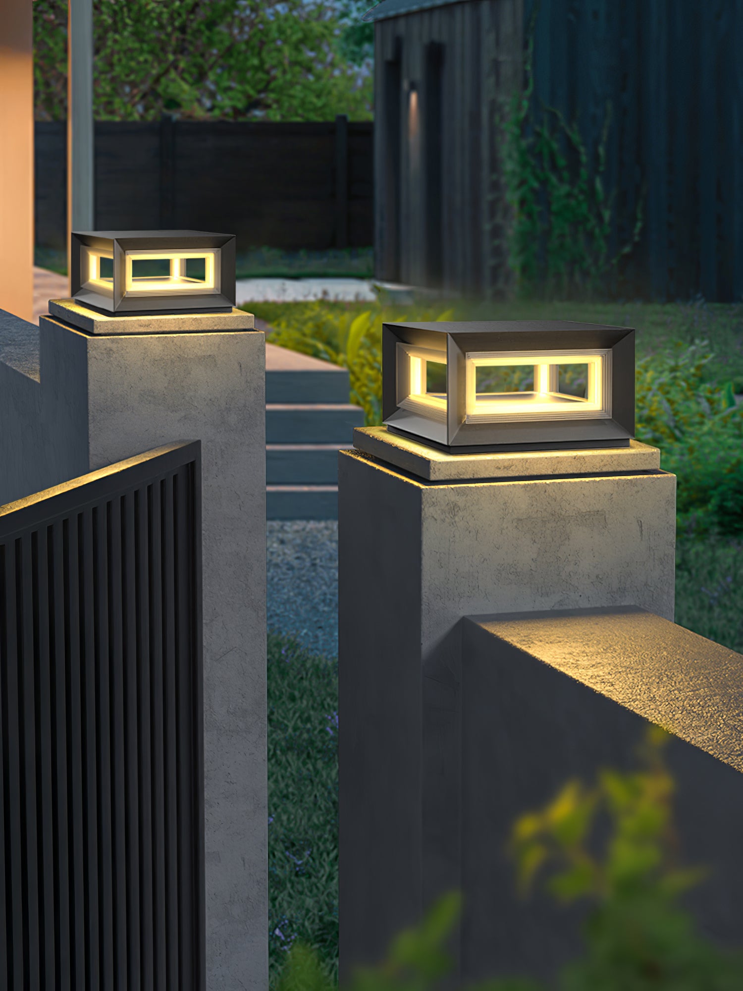 Light Cube Outdoor Post Light