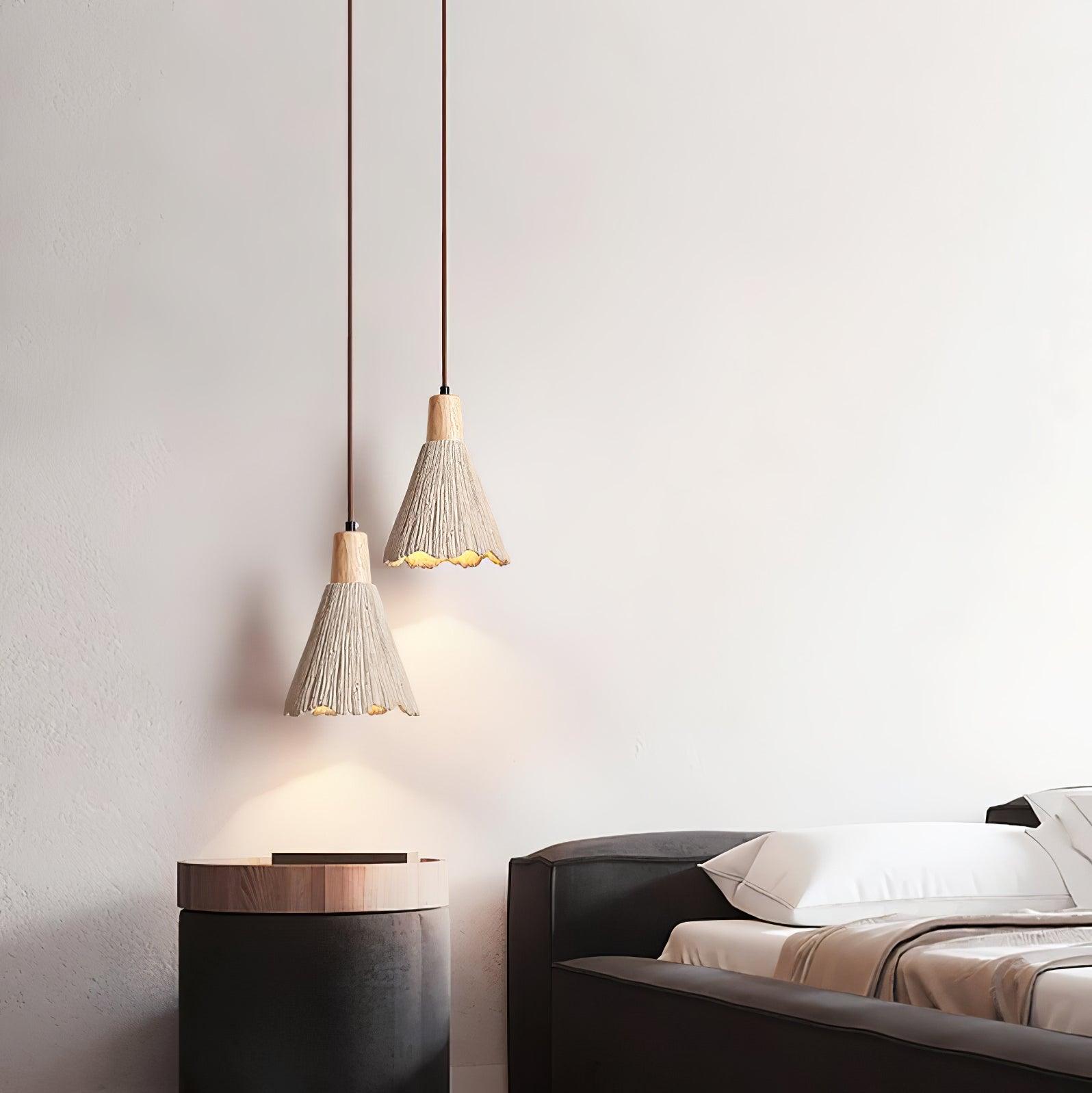 Concrete Pleated Pendant Lamp