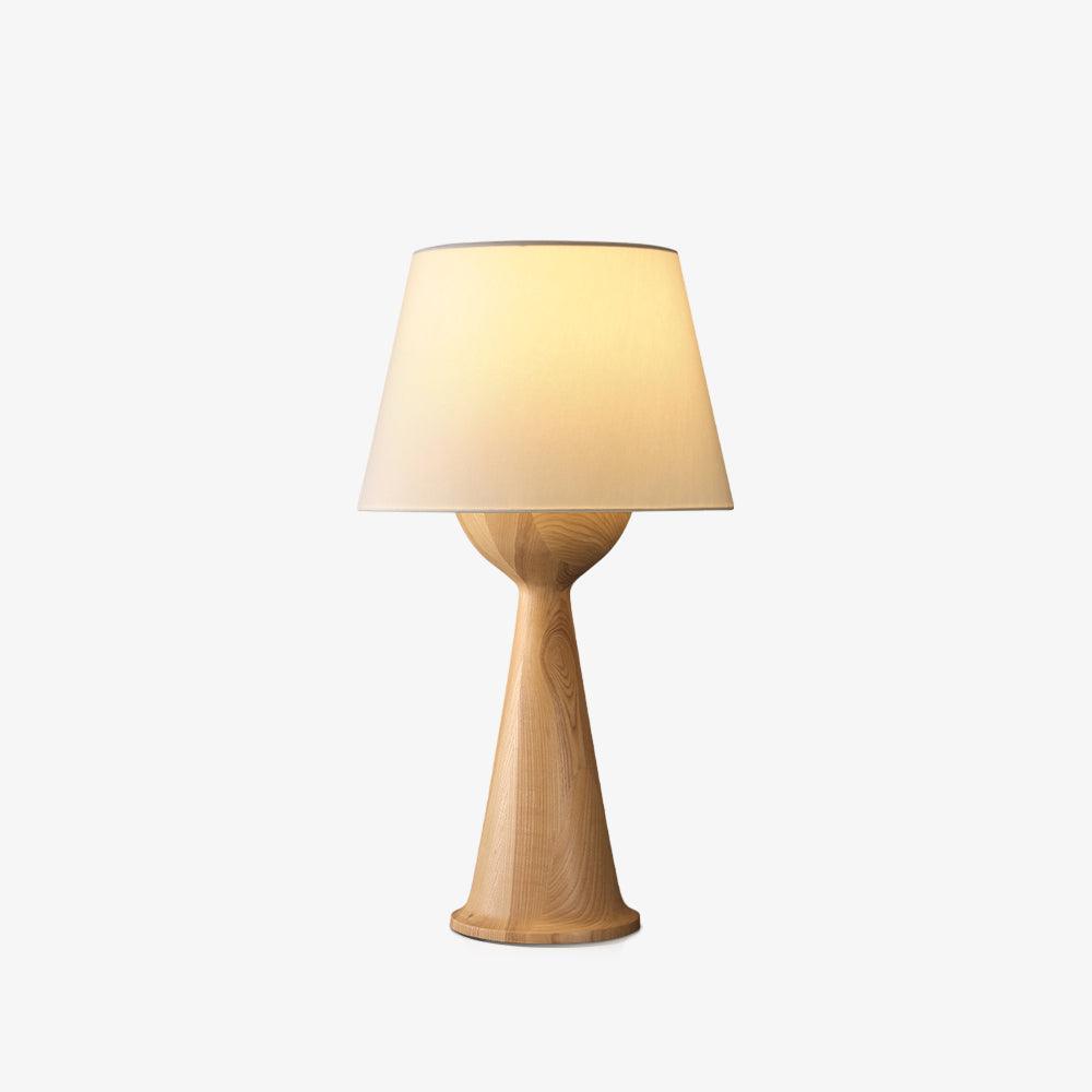 Hourglass Wood Table Lamp