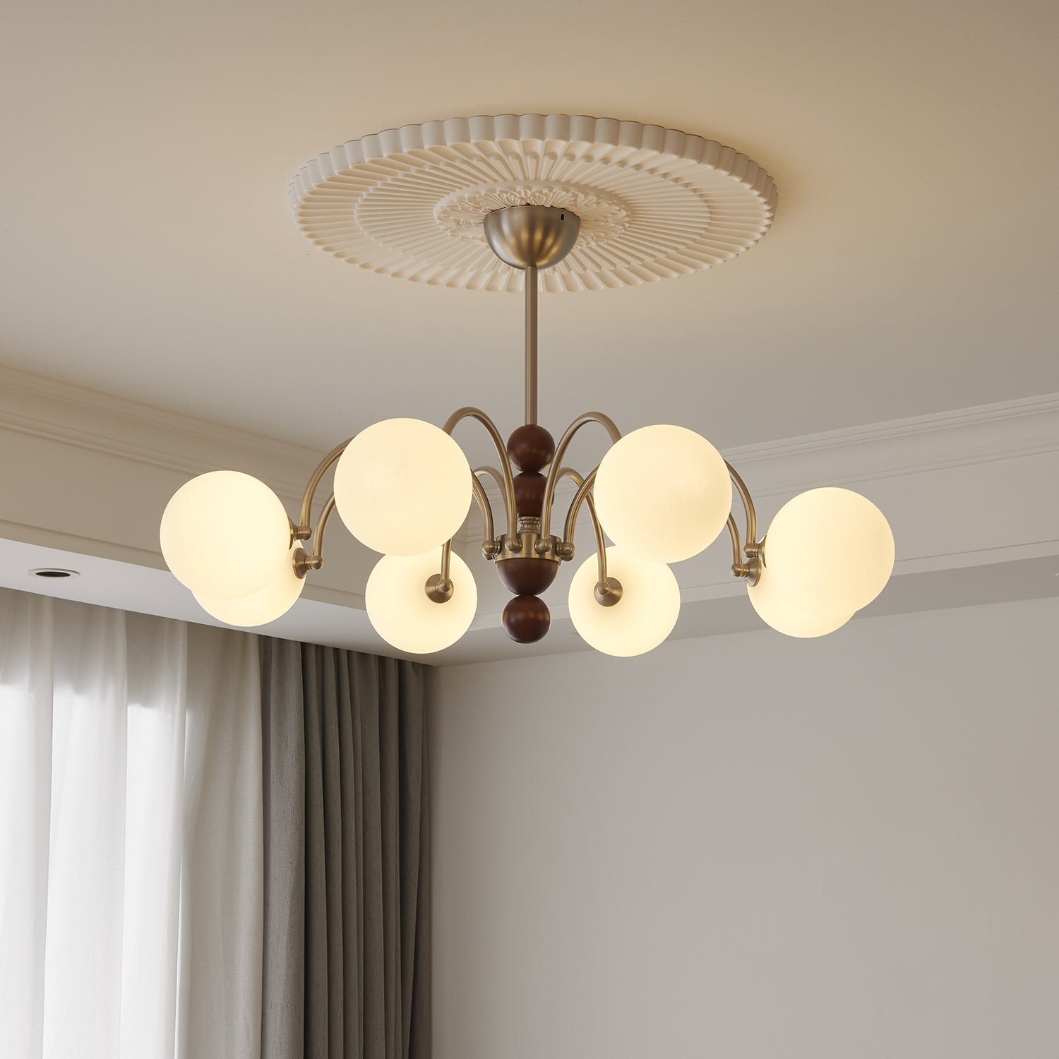 Orbital Curve Chandelier