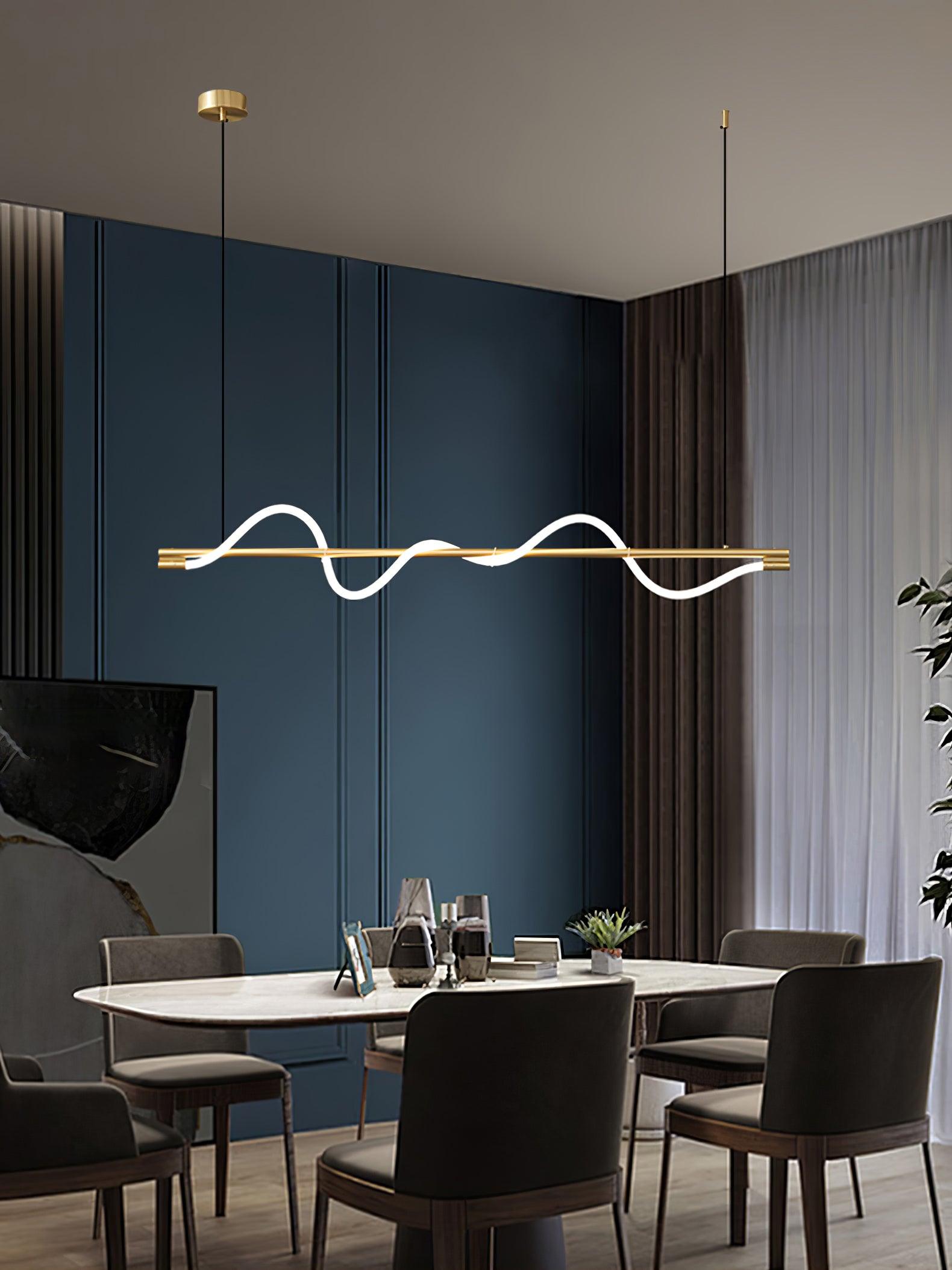 Linear Curve Island Pendant Lamp