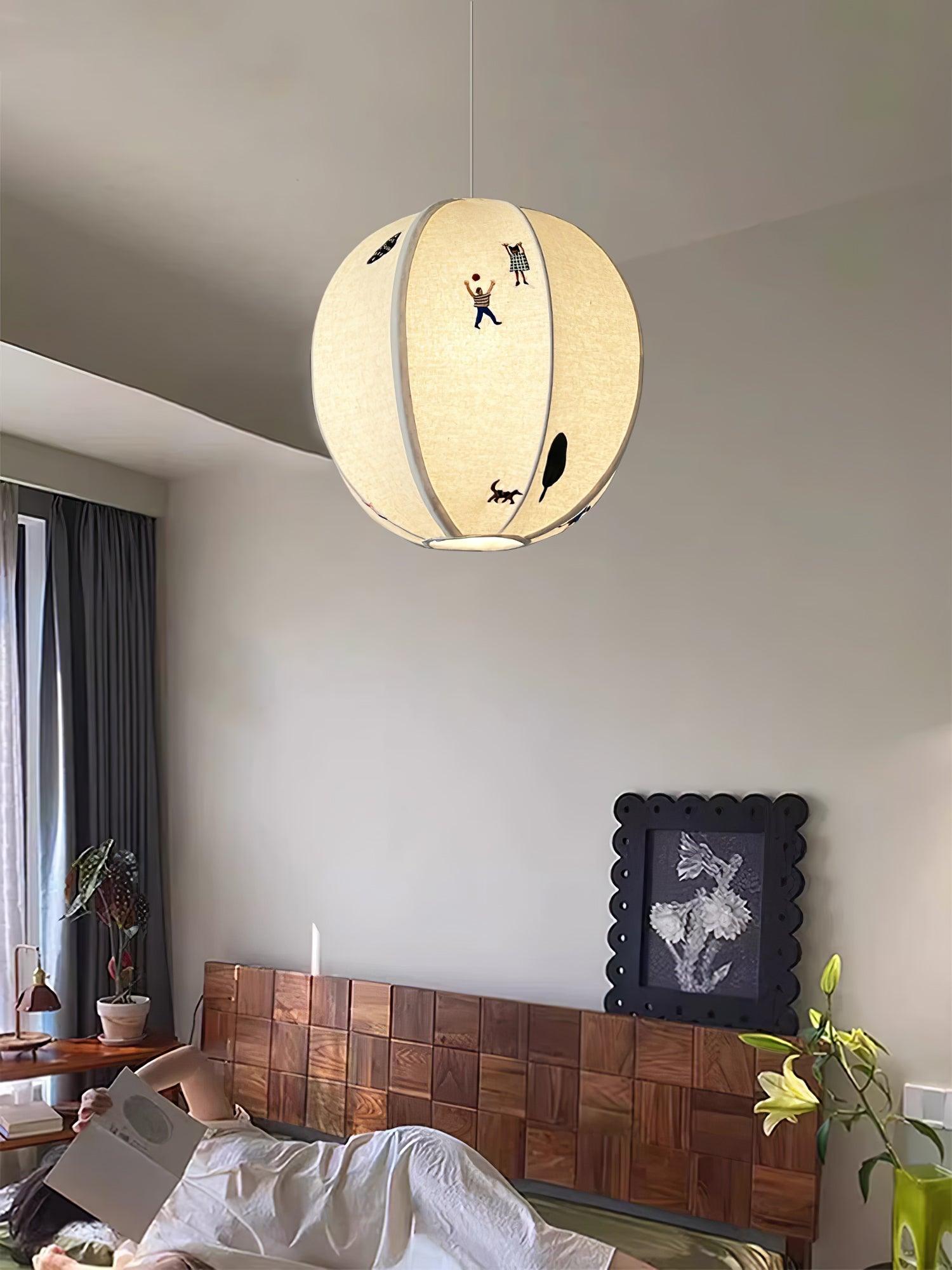 Park Embroidered Textile Pendant Lamp