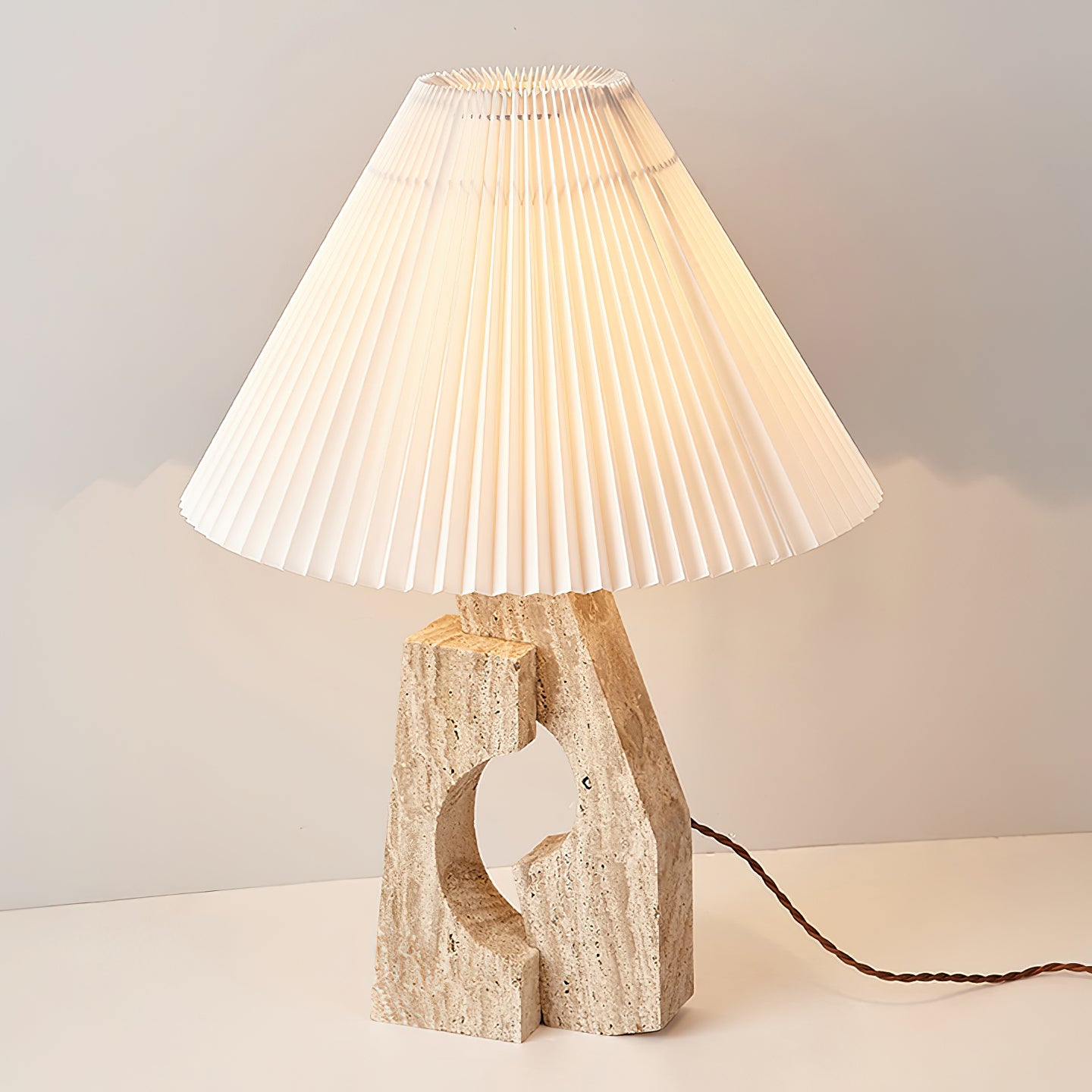 Stone Pillar Table Lamp