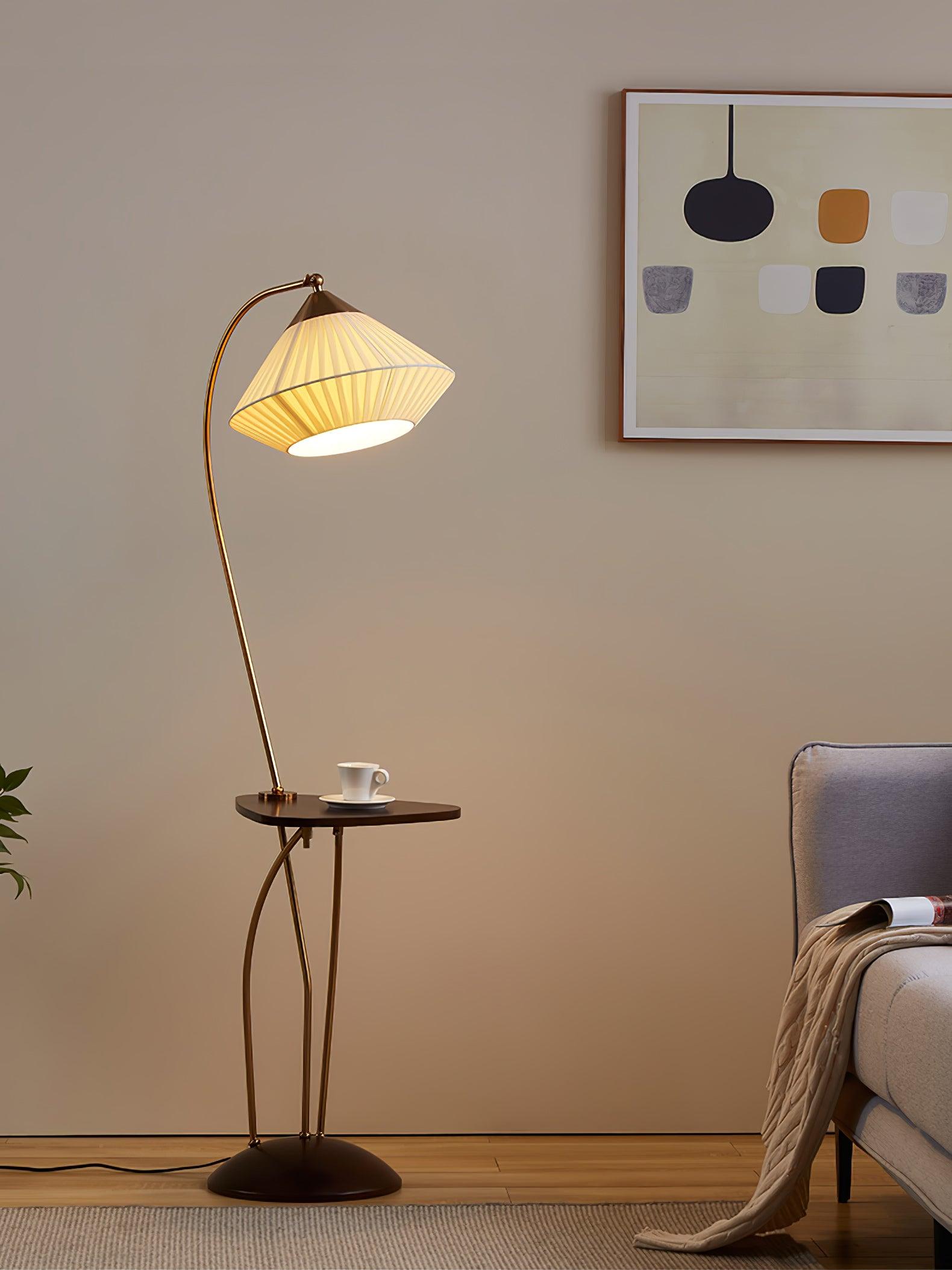 Curve With Table Floor Lamp