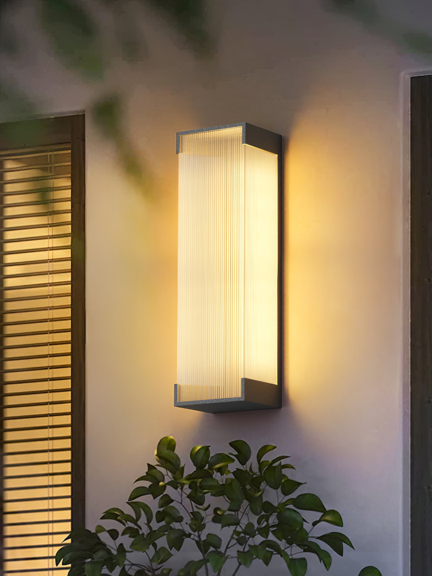 Rectangular Solar Outdoor Wall Light