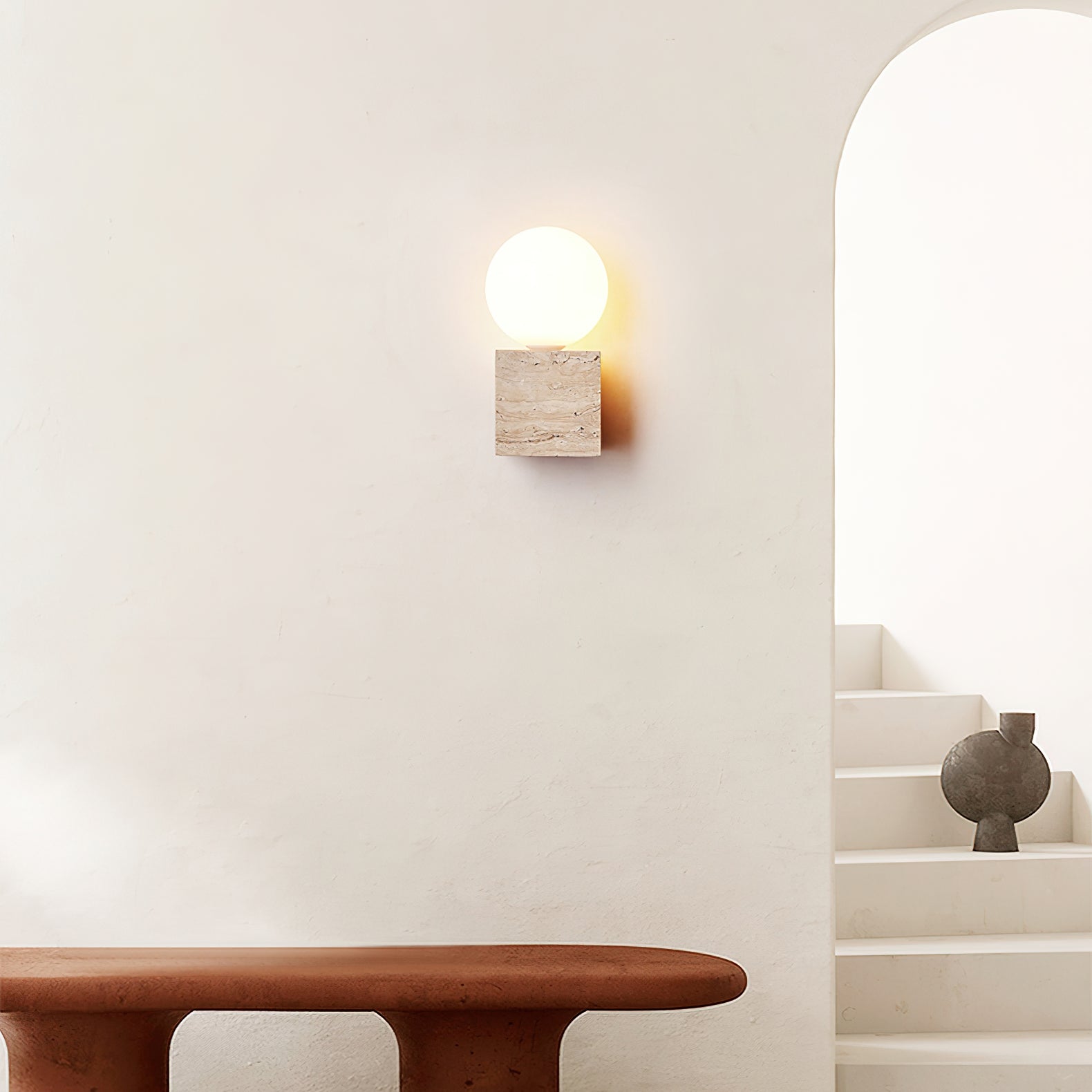 Cube Stone Wall Lamp