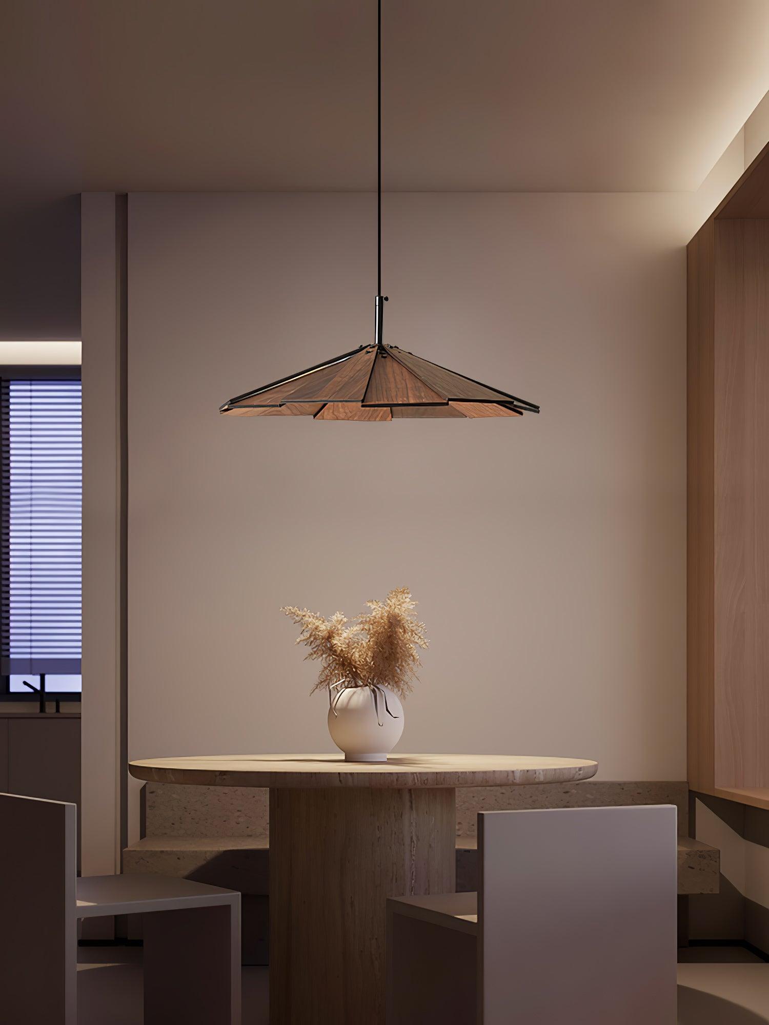 Umbrella Wooden Pendant Light