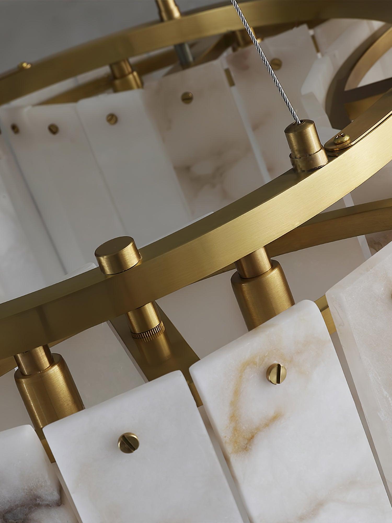 Luxe Alabaster Brass Ceiling Lamp