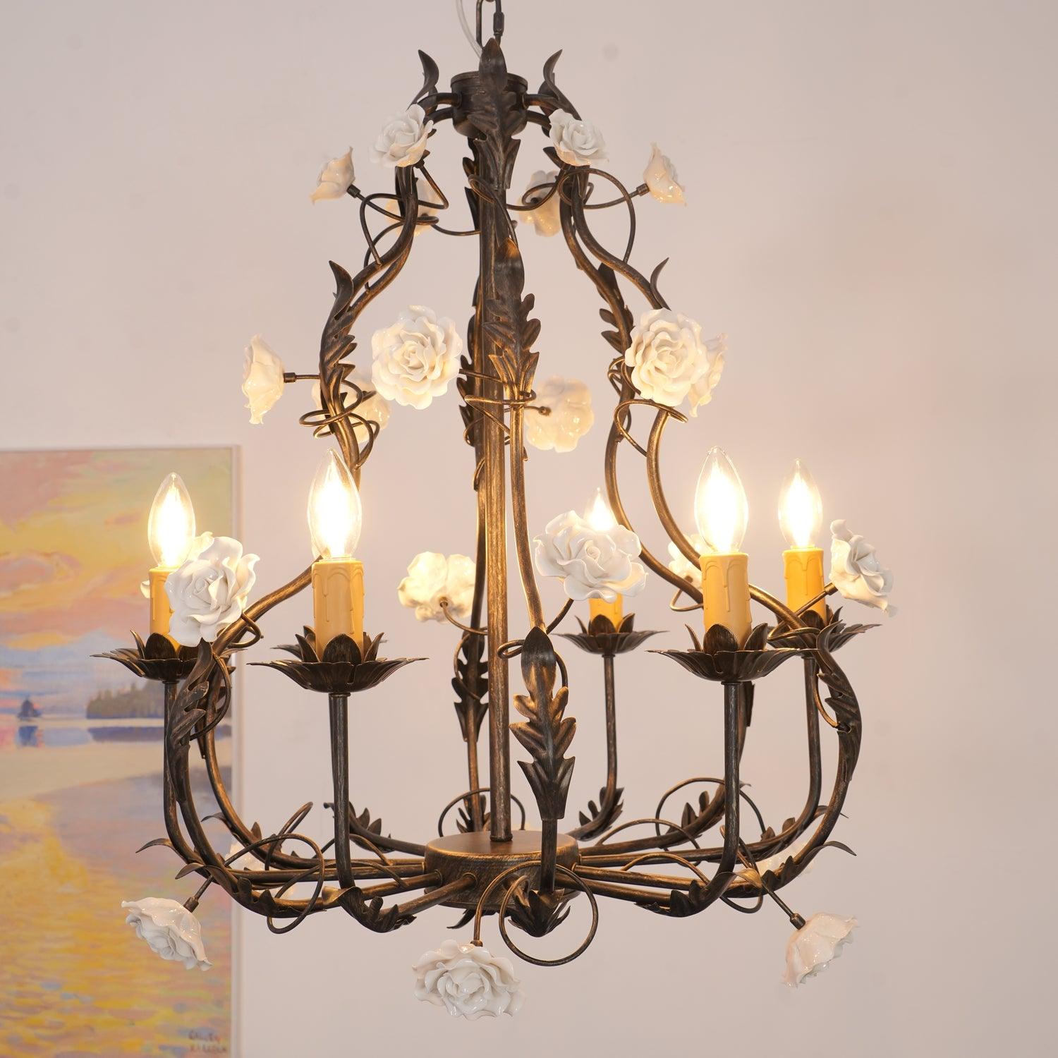 Florentine Rose Garden Chandelier