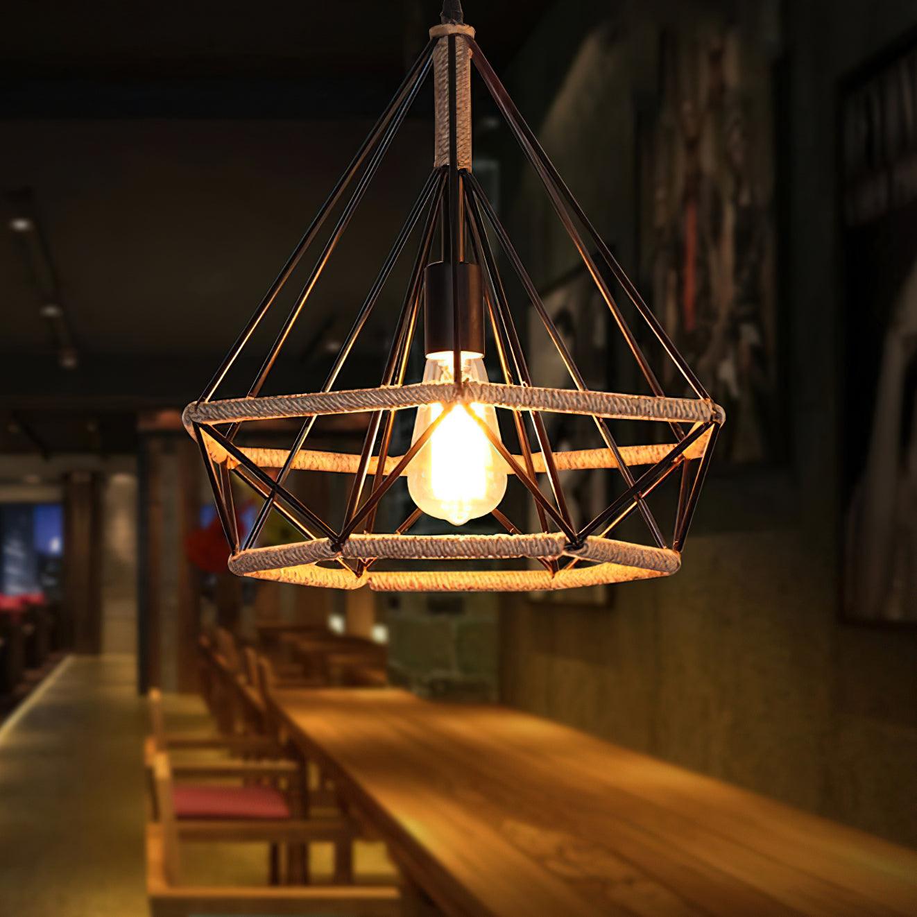 Retro Hemp Rope Interesting Pendant Light