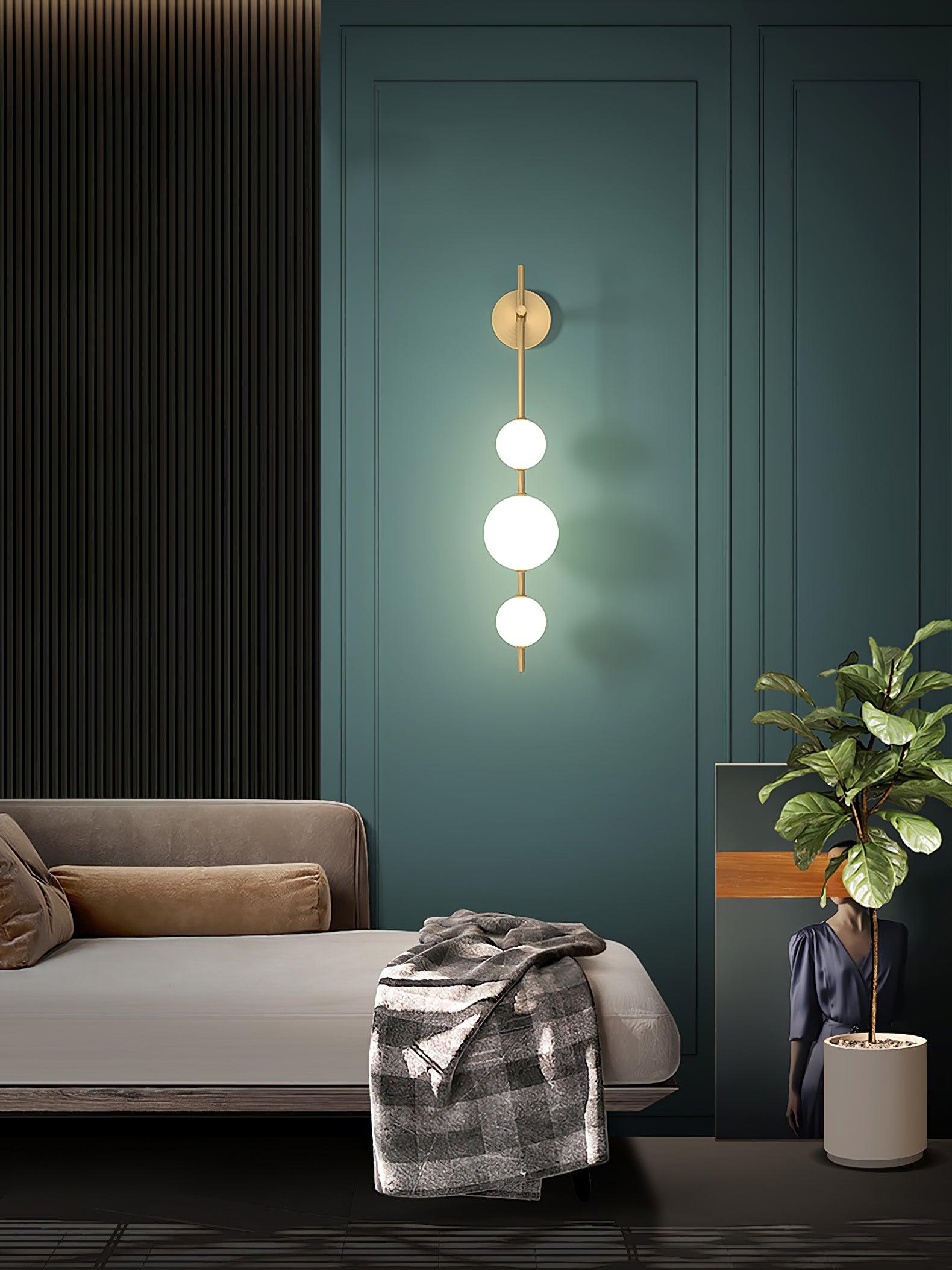 Vertical Globe Plug-in Wall Lamp