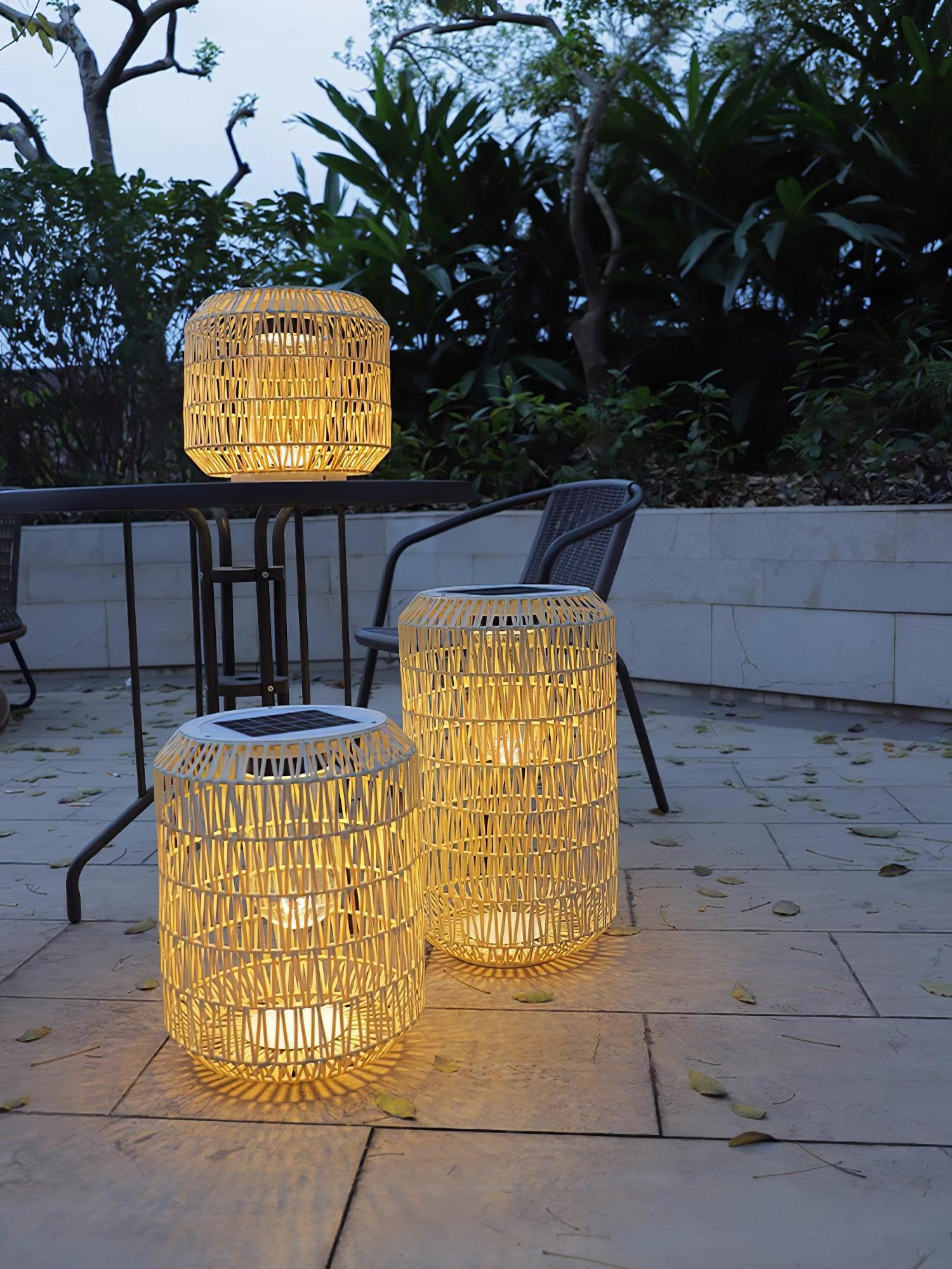 Woven Rattan Outdoor Lamp