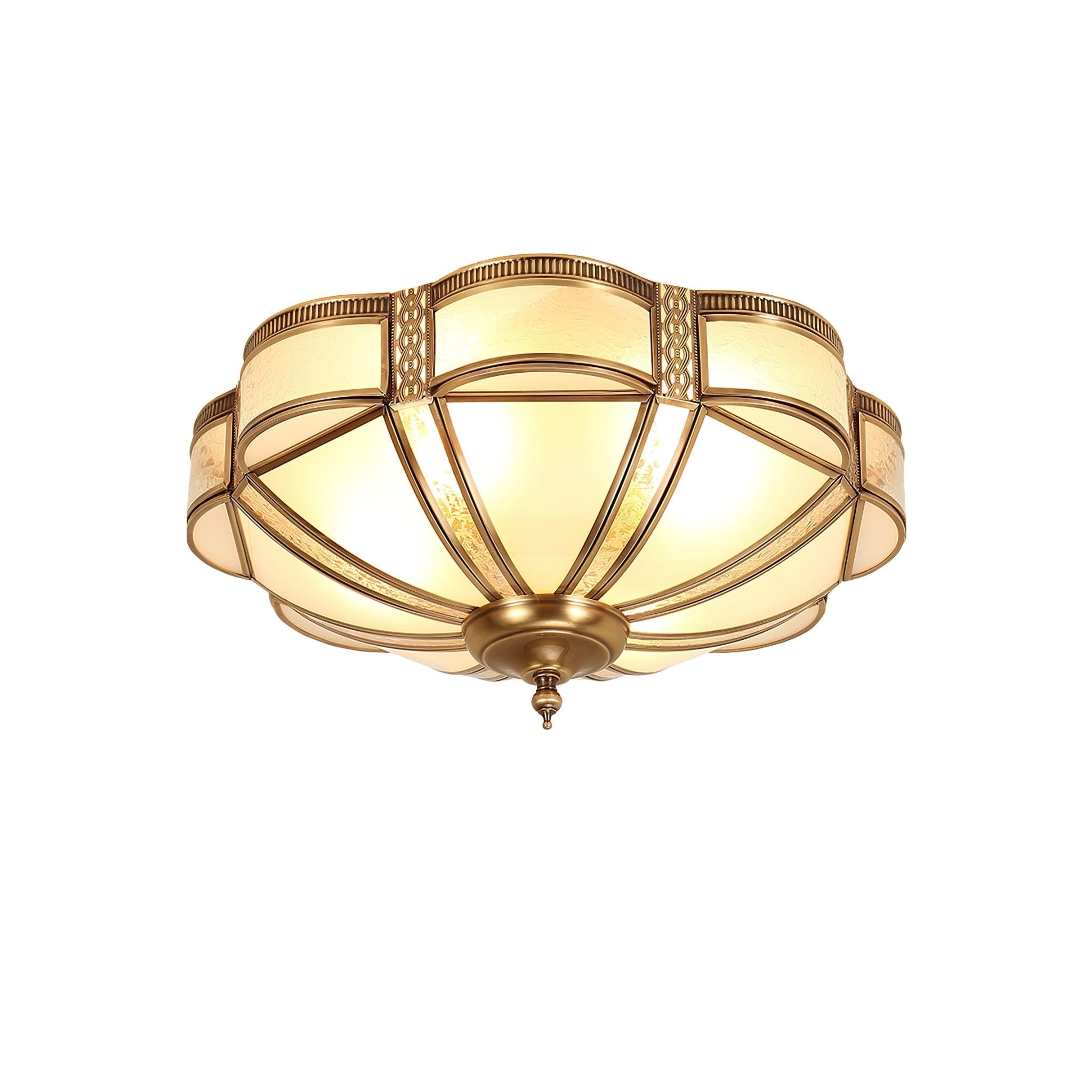 Floral Brass Ceiling Lamp