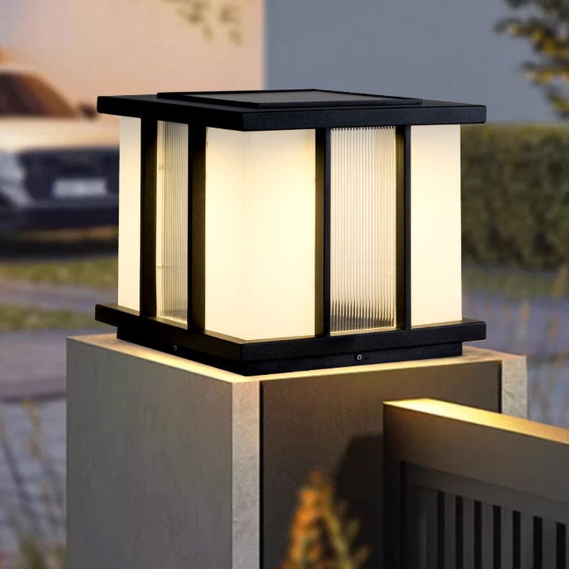 Modern Cube Solar Outdoor Light