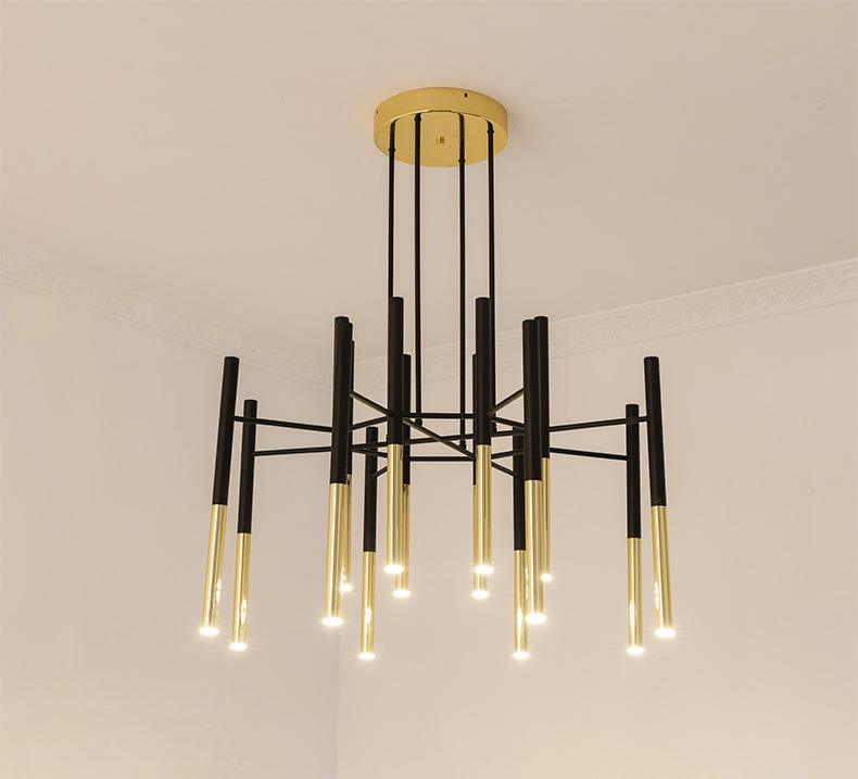 Metal Tubular Chandelier