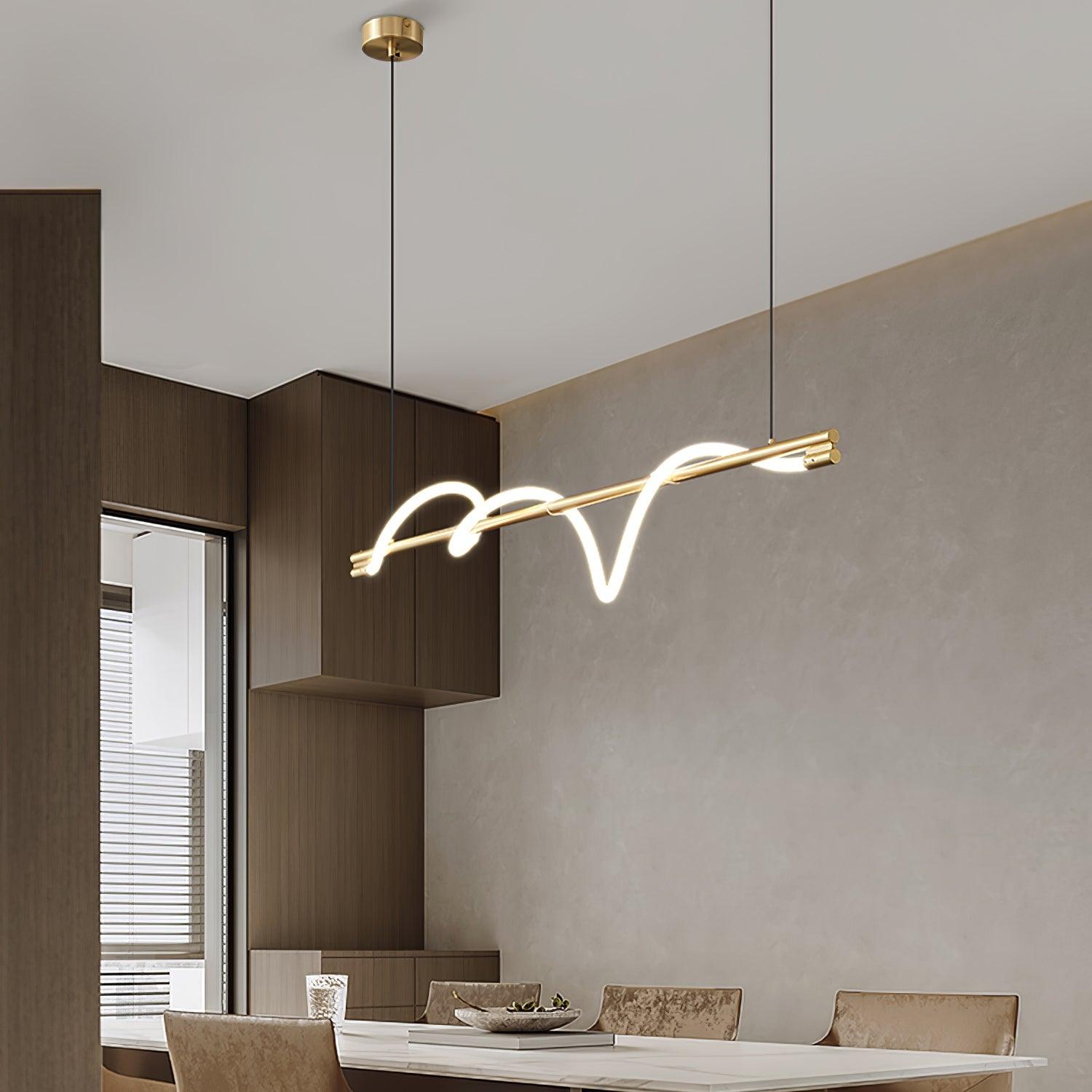 Linear Curve Island Pendant Lamp