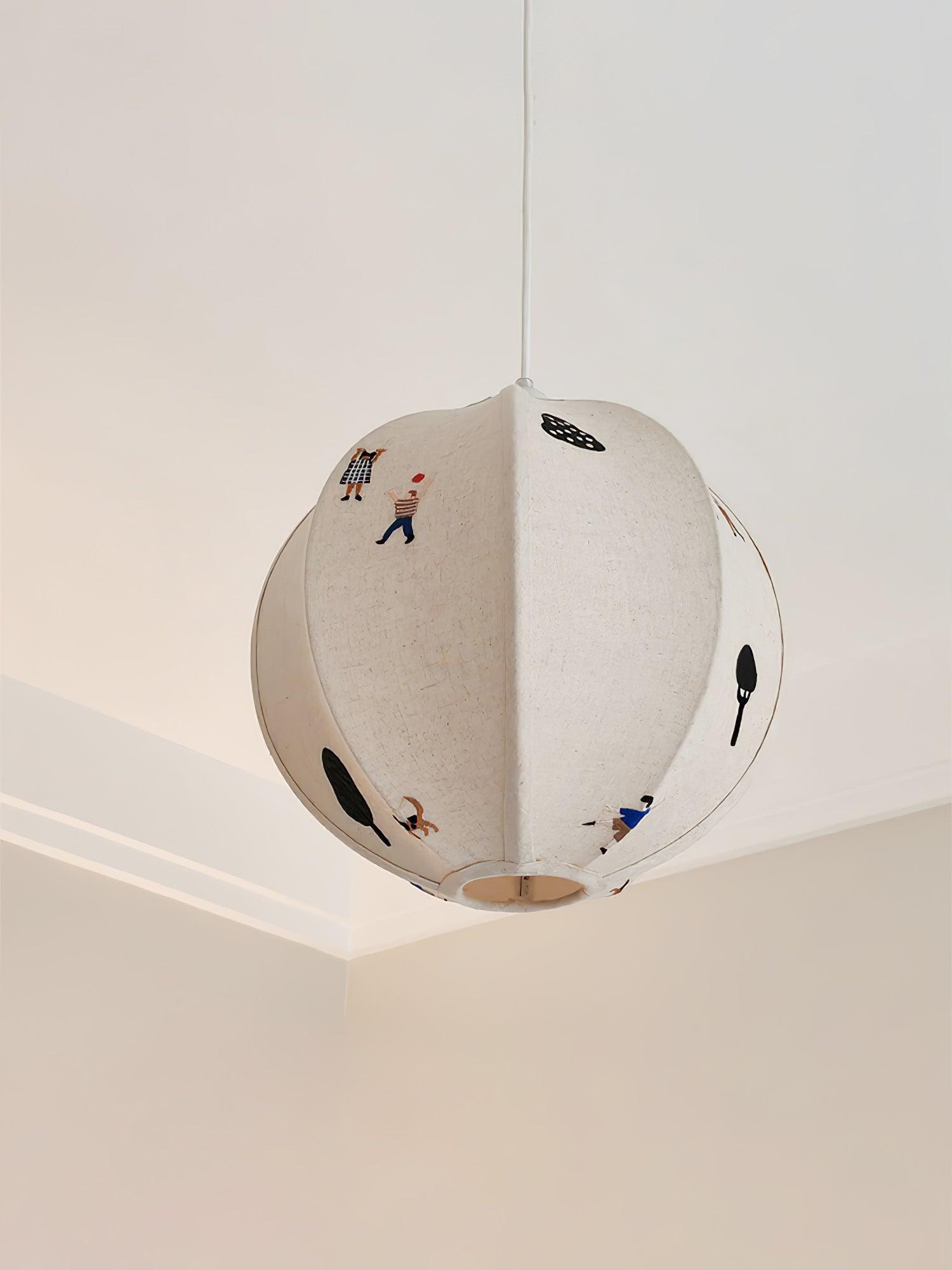 Park Embroidered Textile Pendant Lamp