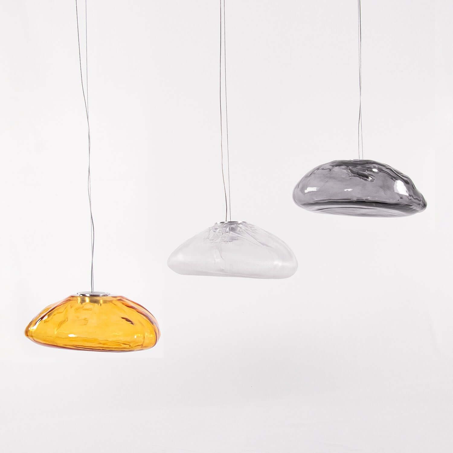 Blown Glass Mesh Pendant Light