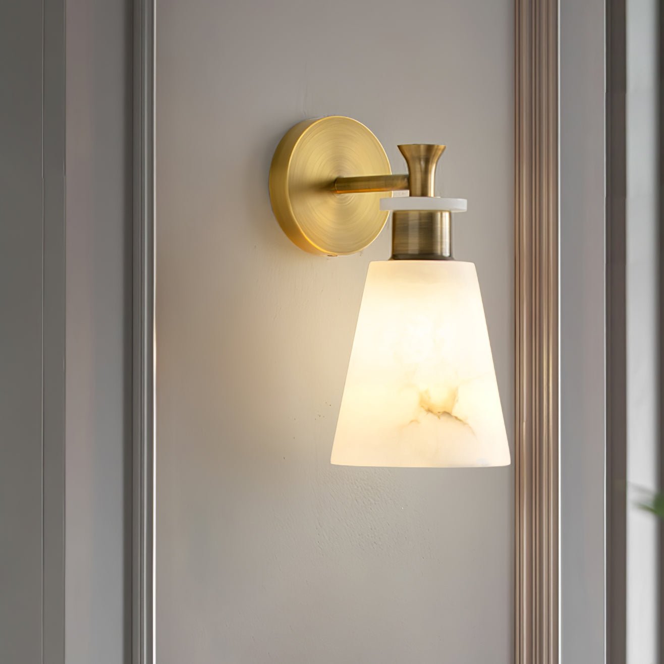 Tapered Alabaster Wall Sconce