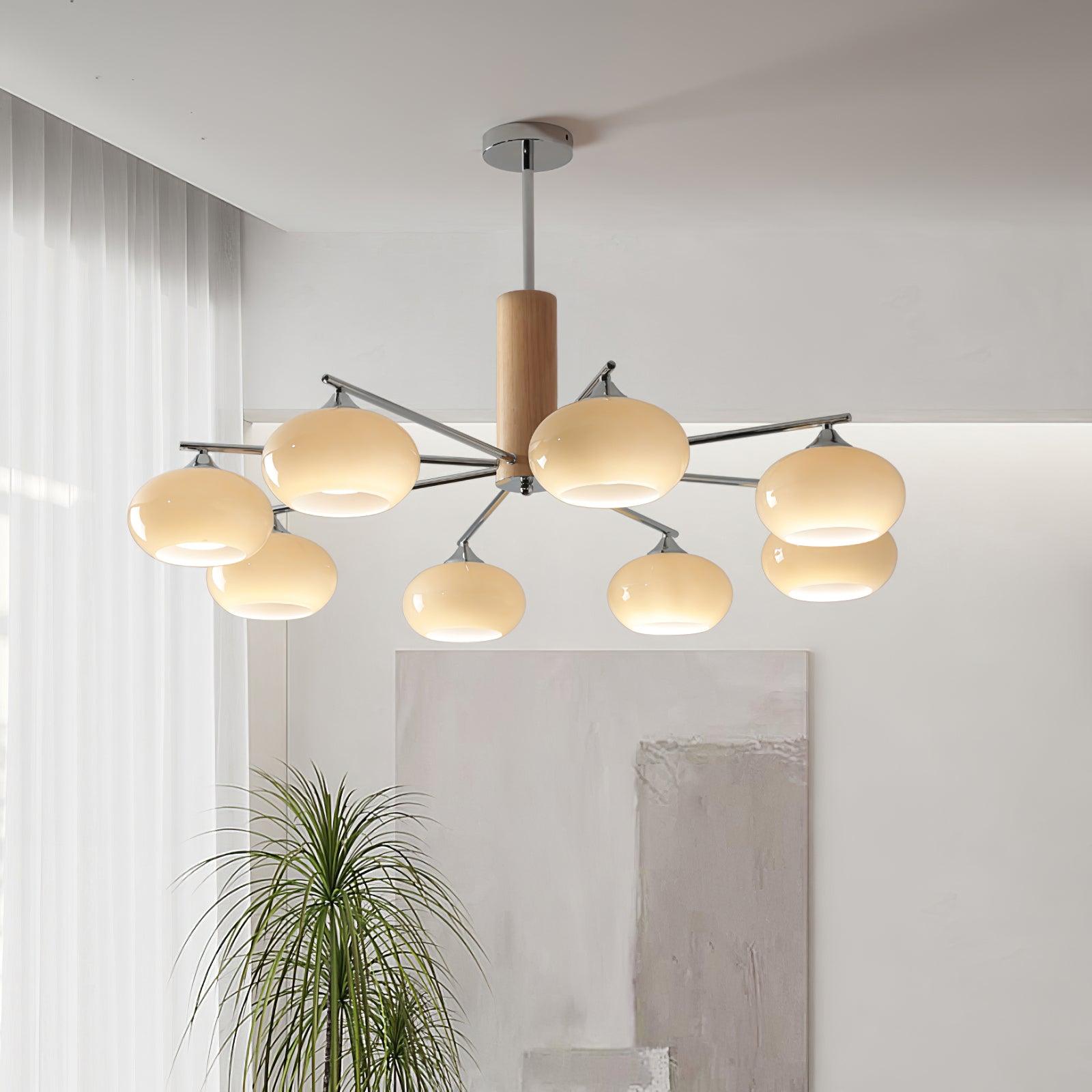 Elliptical Persimmon Chandelier