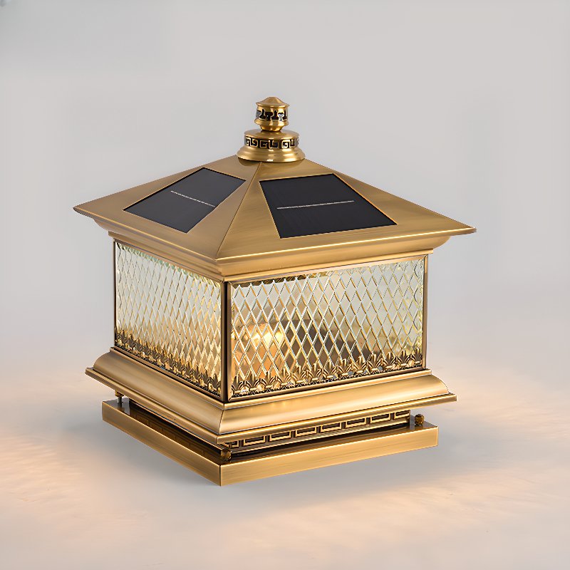 Diamond Solar Post Outdoor Light