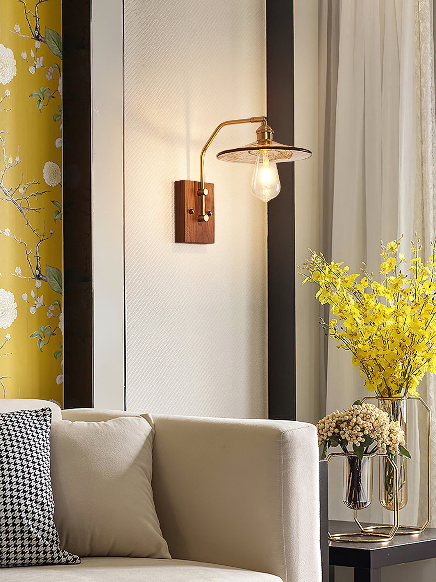 Heritage Walnut Wall Lamp