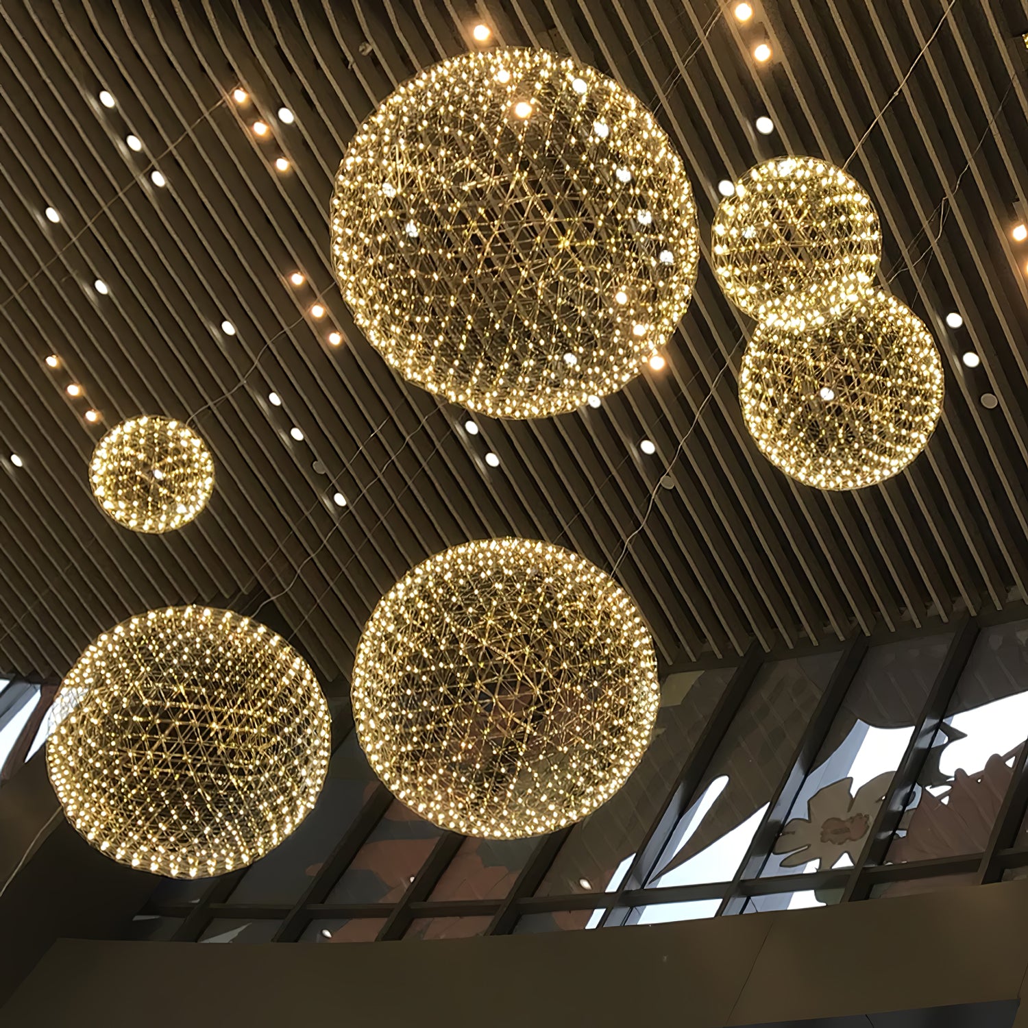 Silver Spark Ball Pendant Light