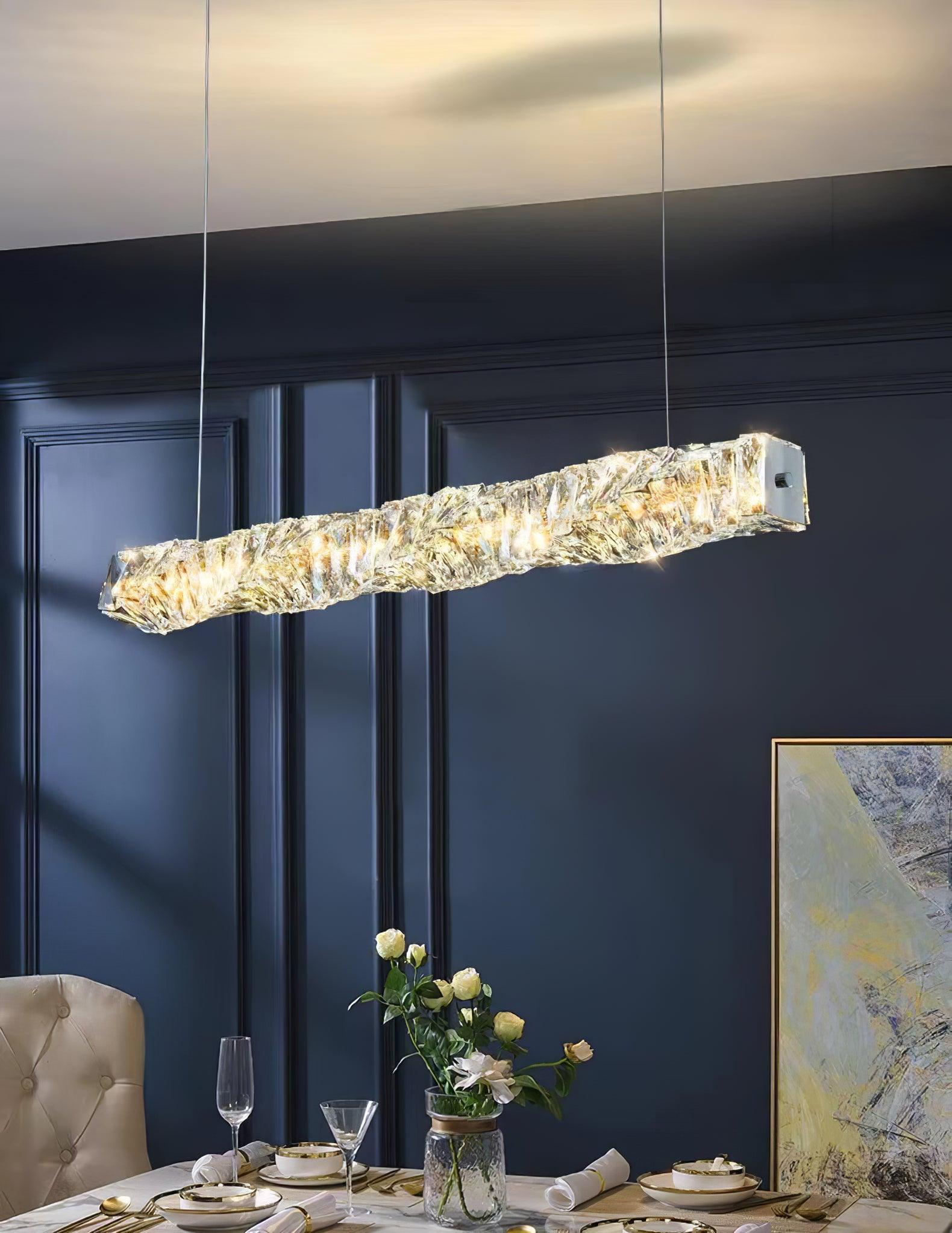 Long Crystal Pendant Lamp